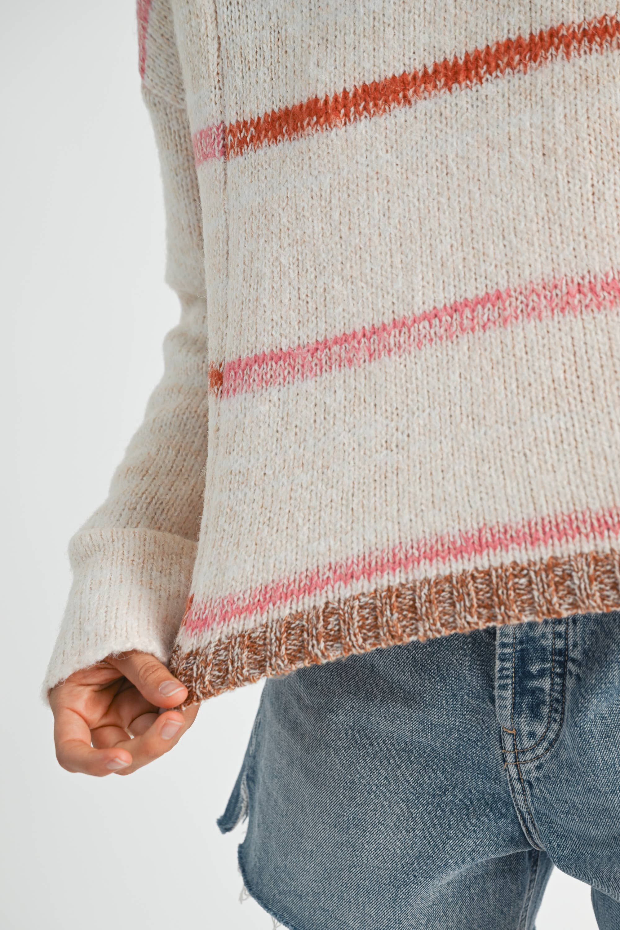 Mona Knit Stripe Pullover Sweater