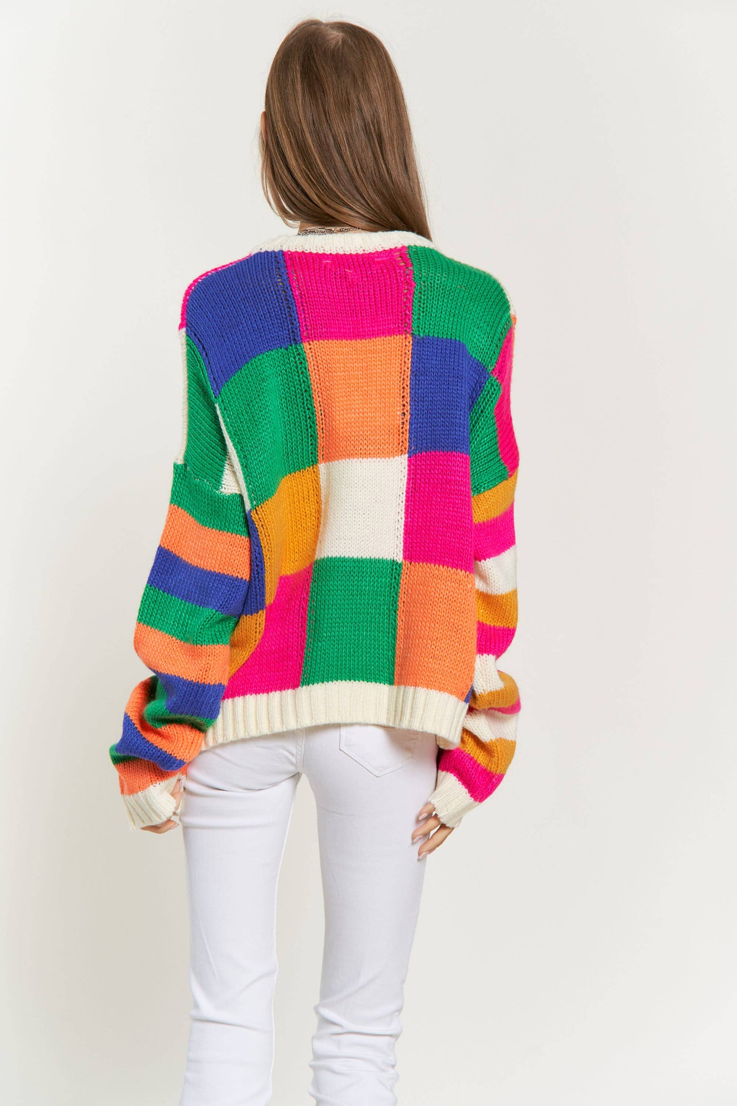 Checkerboard Vivids Sweater