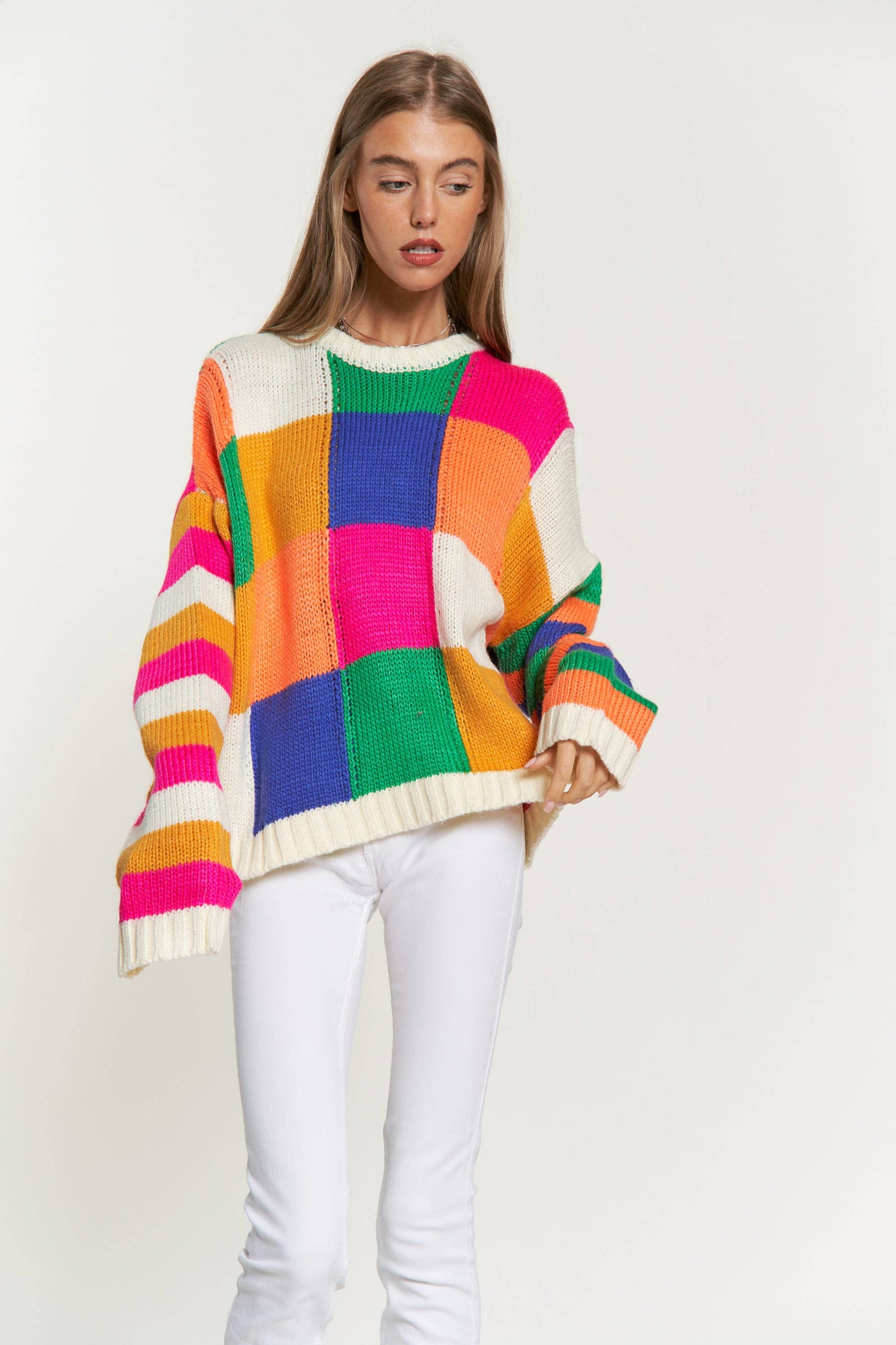 Checkerboard Vivids Sweater