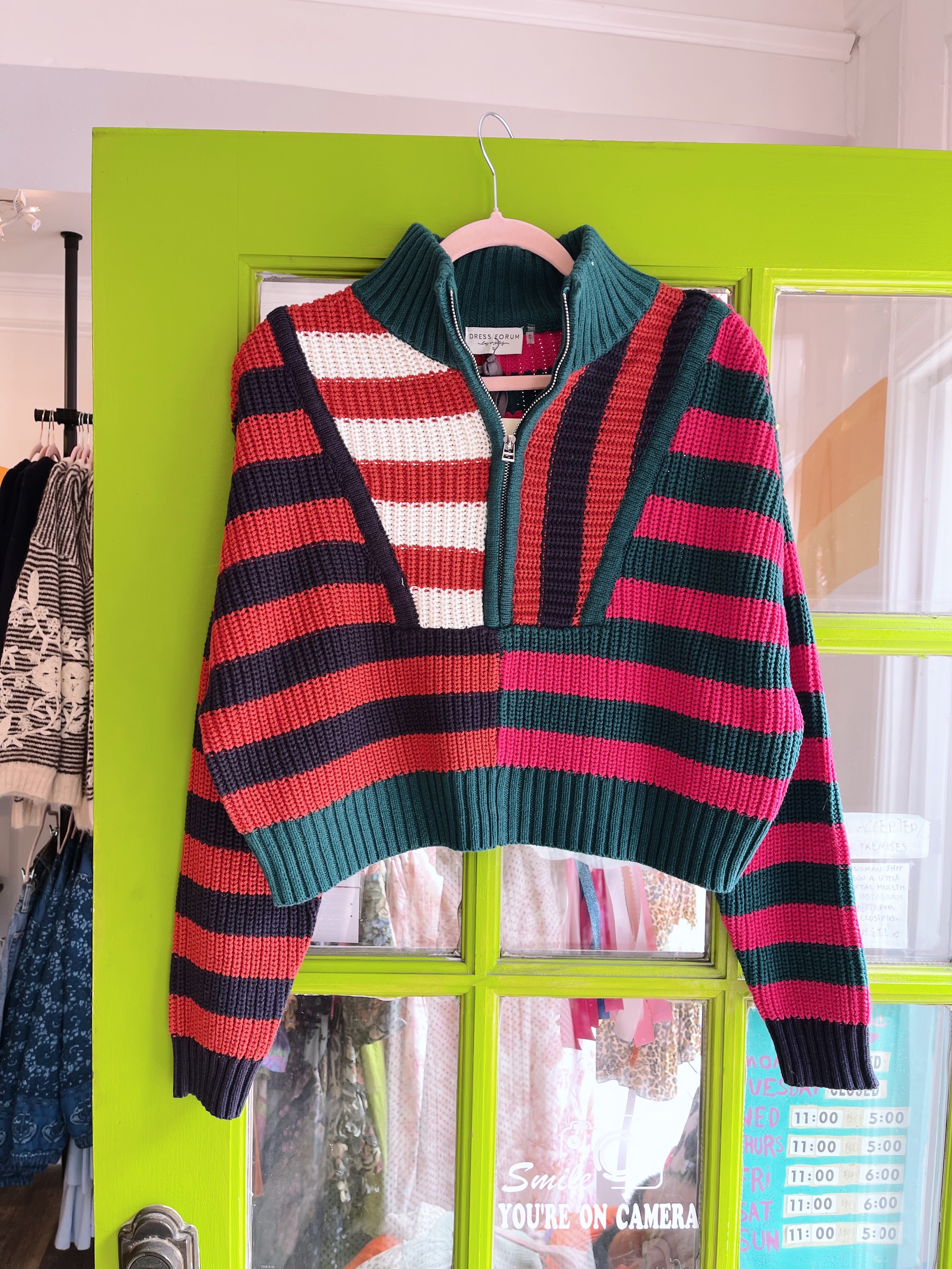 Collegiate 3/4 Zip Knit