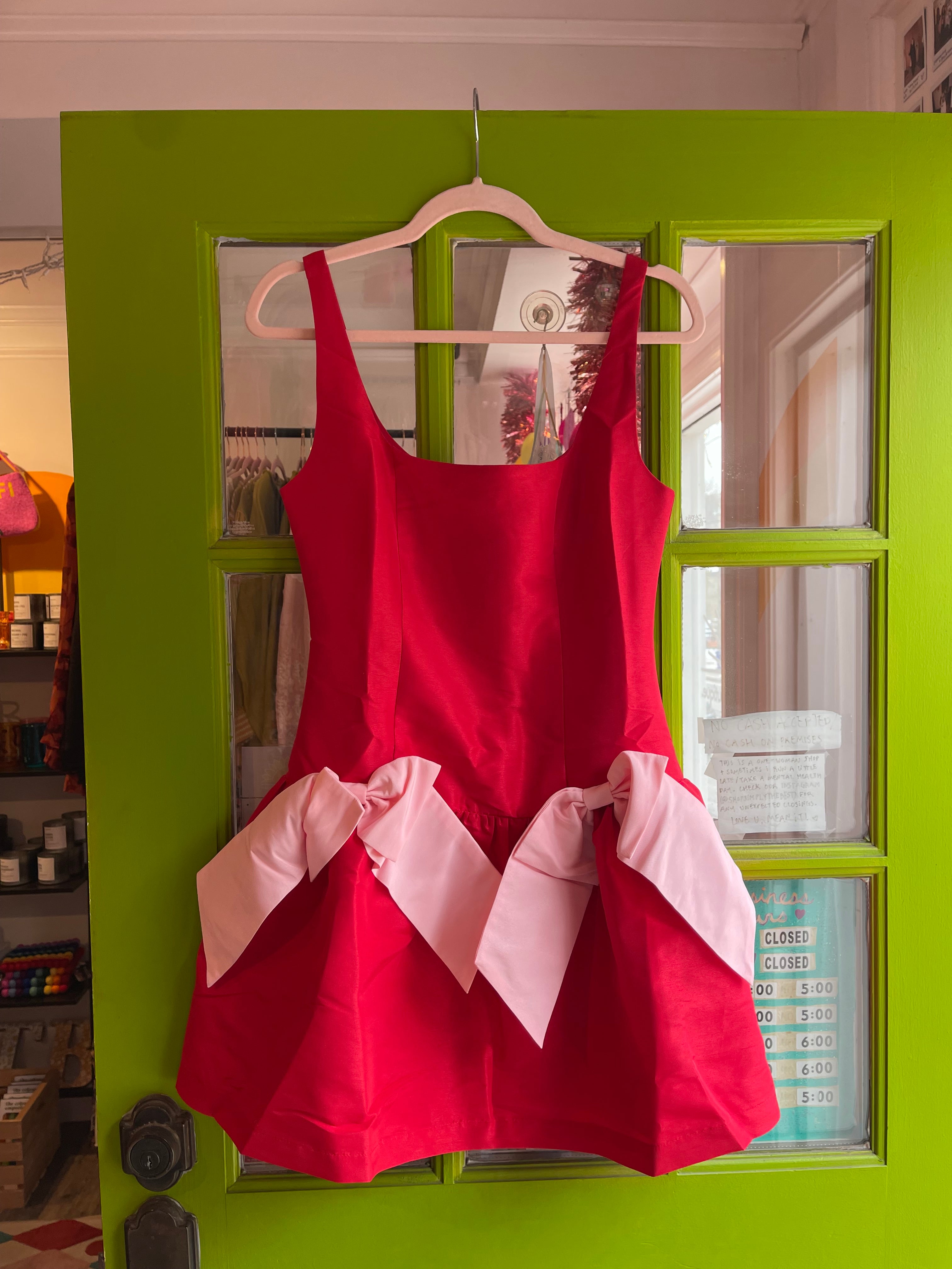 Noretta Bow Sleeveless Mini Dress