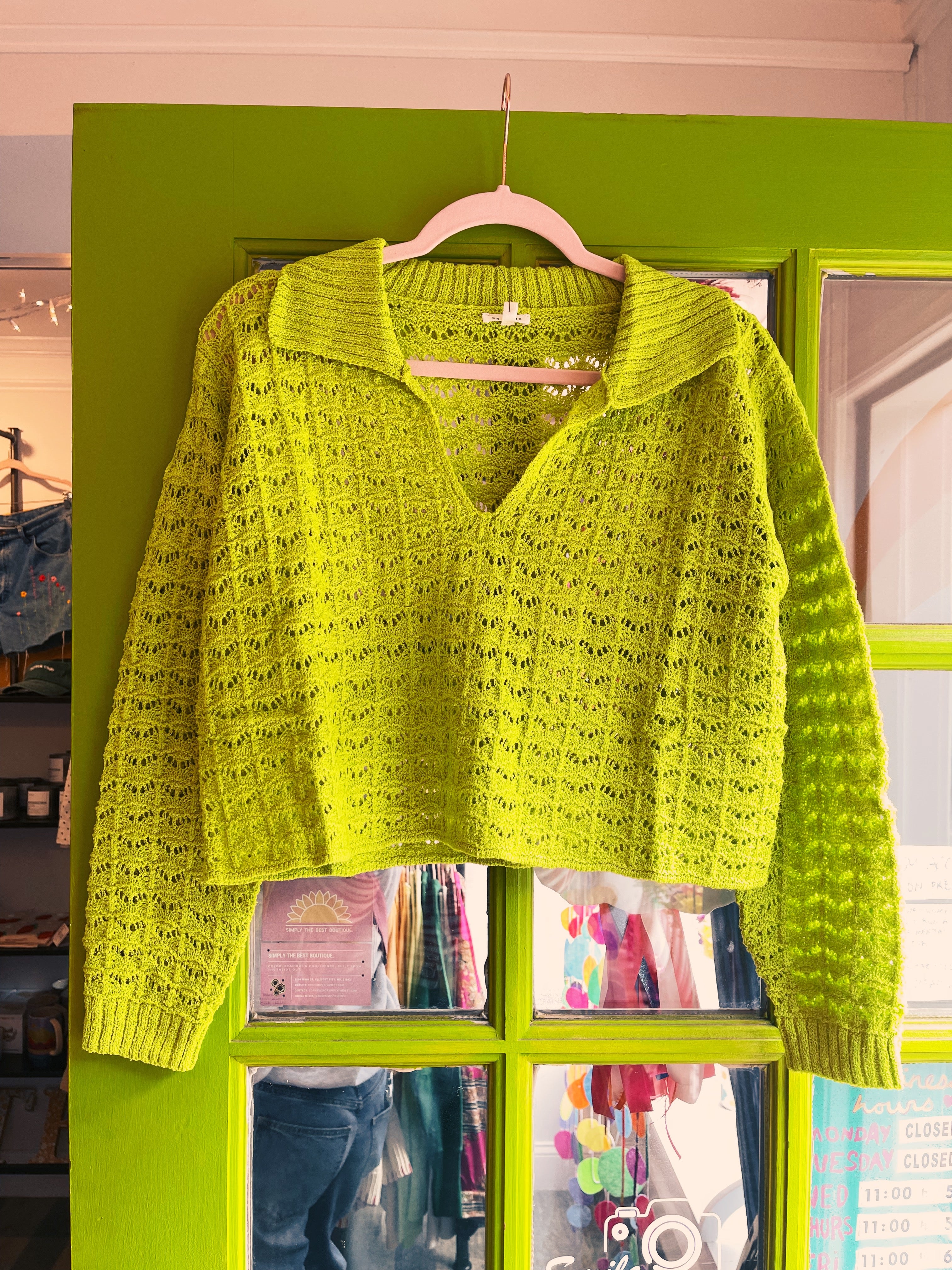 Lime in the Coconut Cropped Crochet