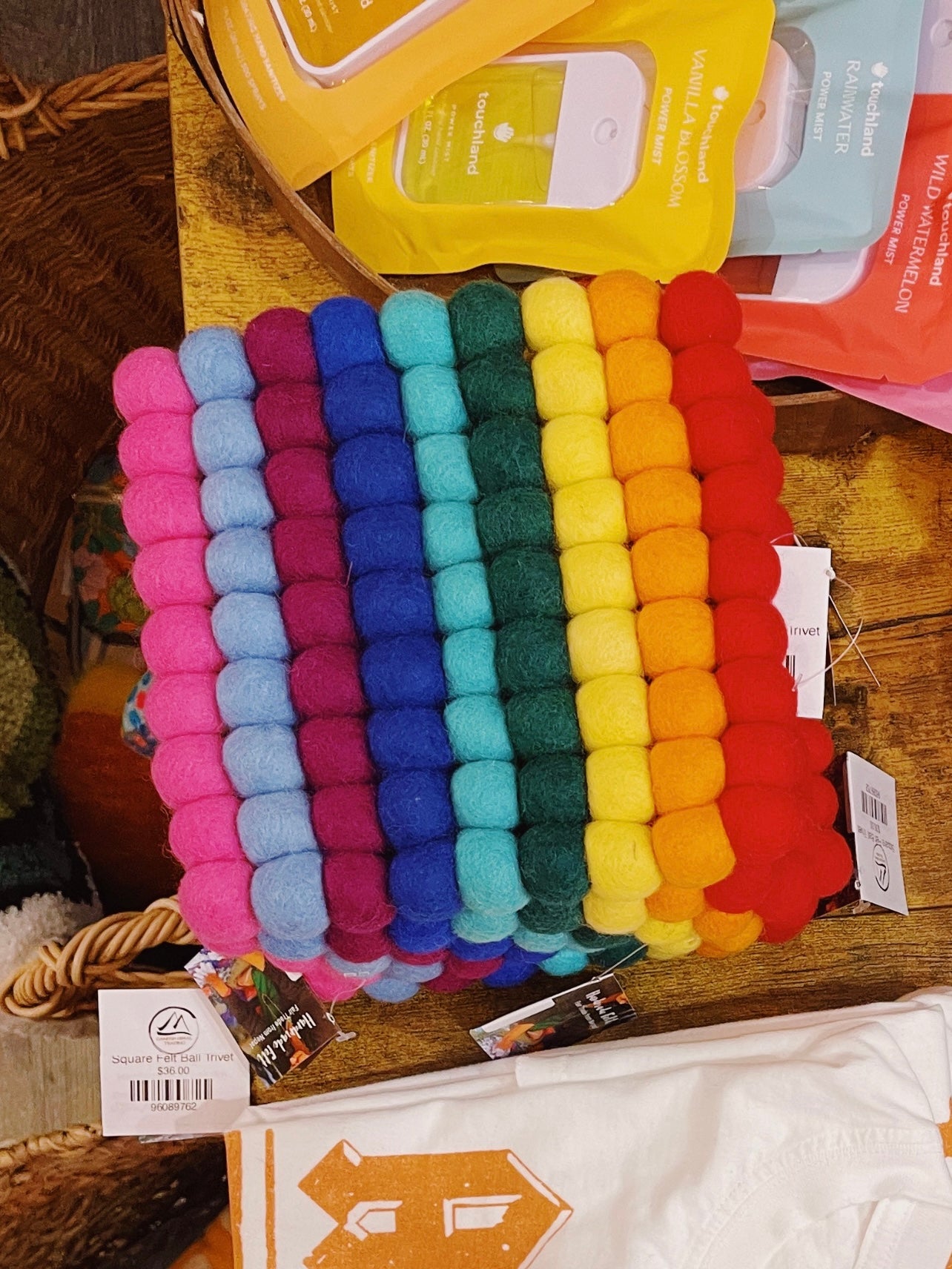 Square Felt Ball Trivet