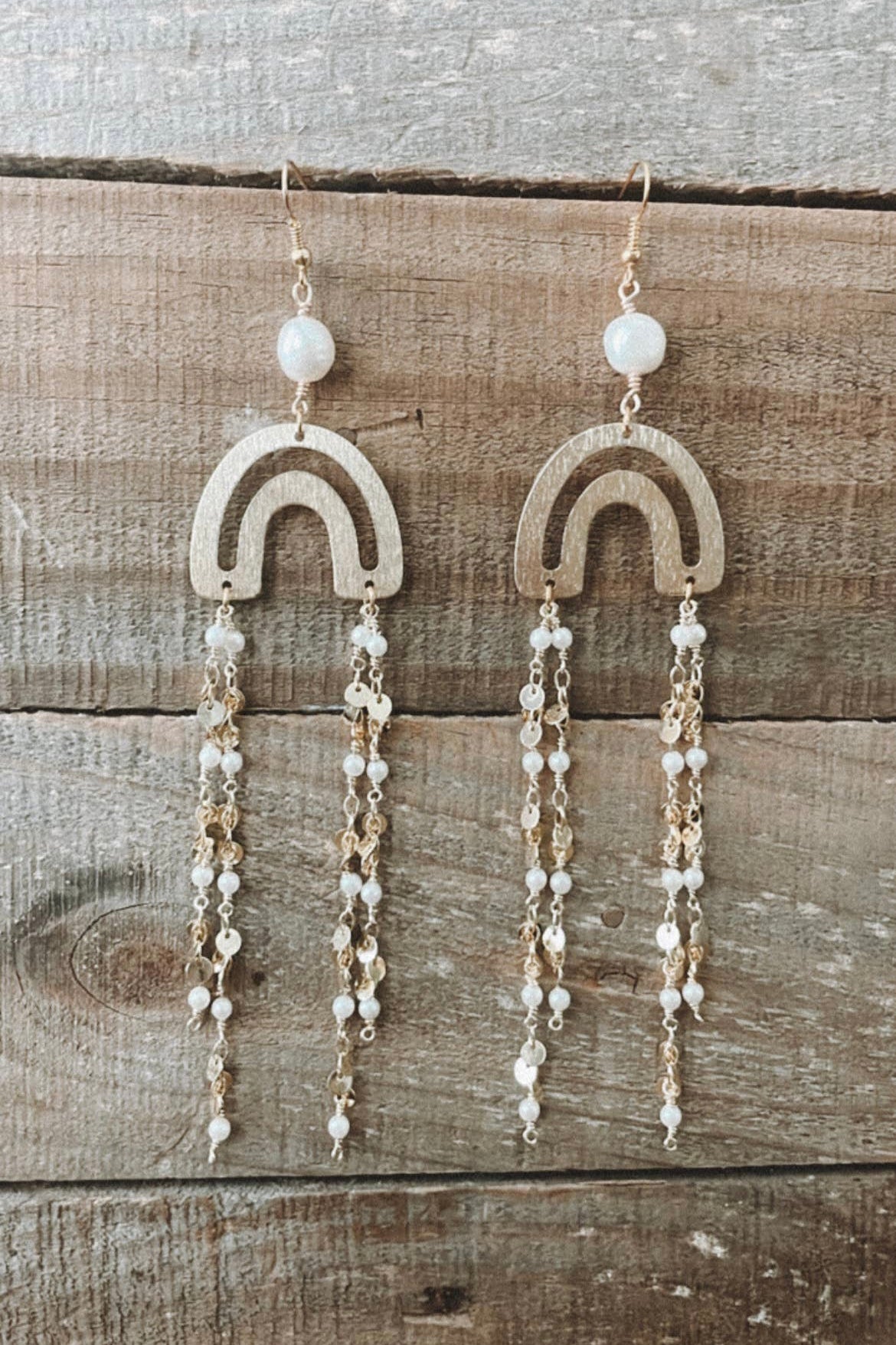 Pearl Rainbow Earrings