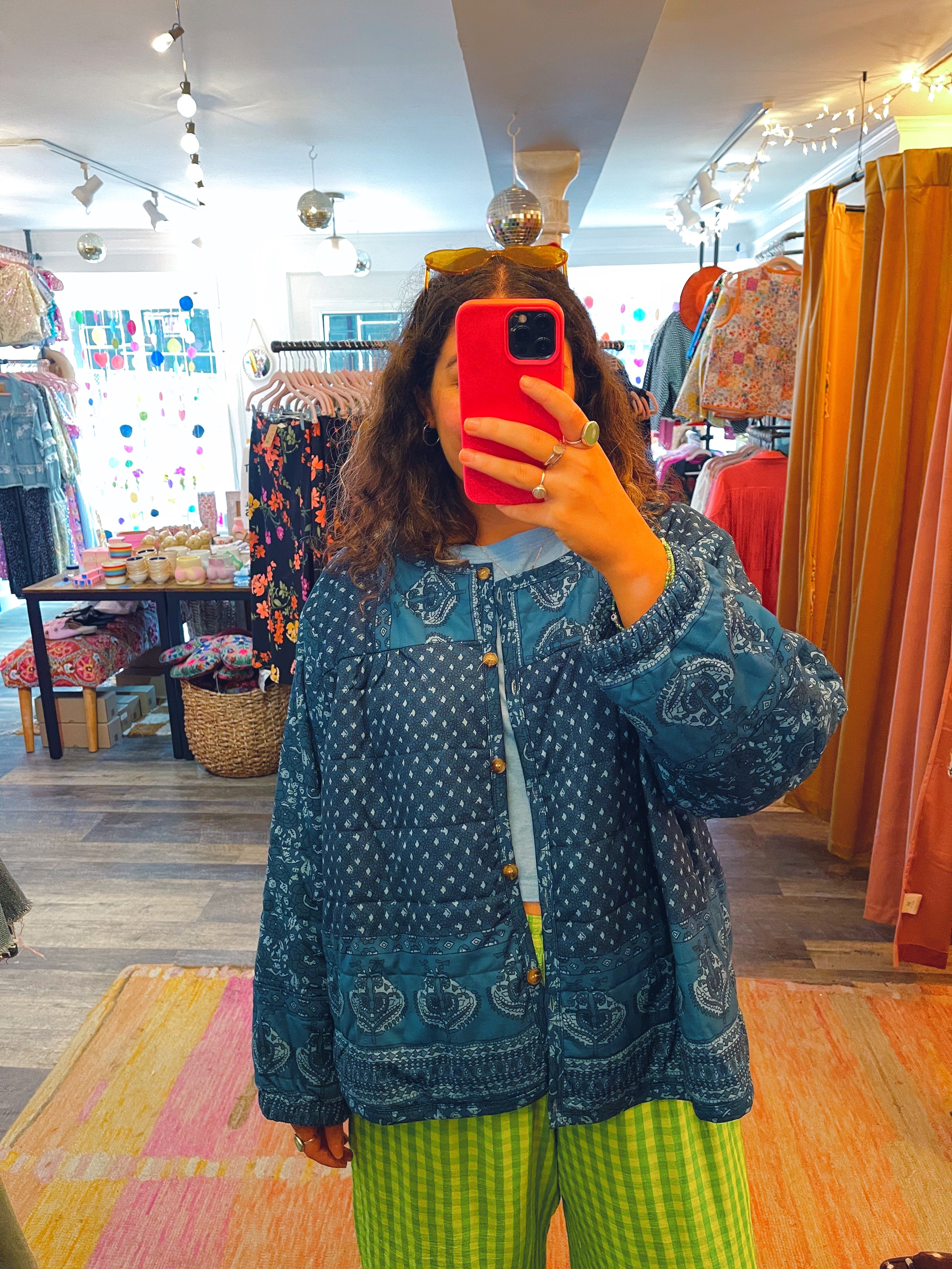 Quilted Sapphire Jacket