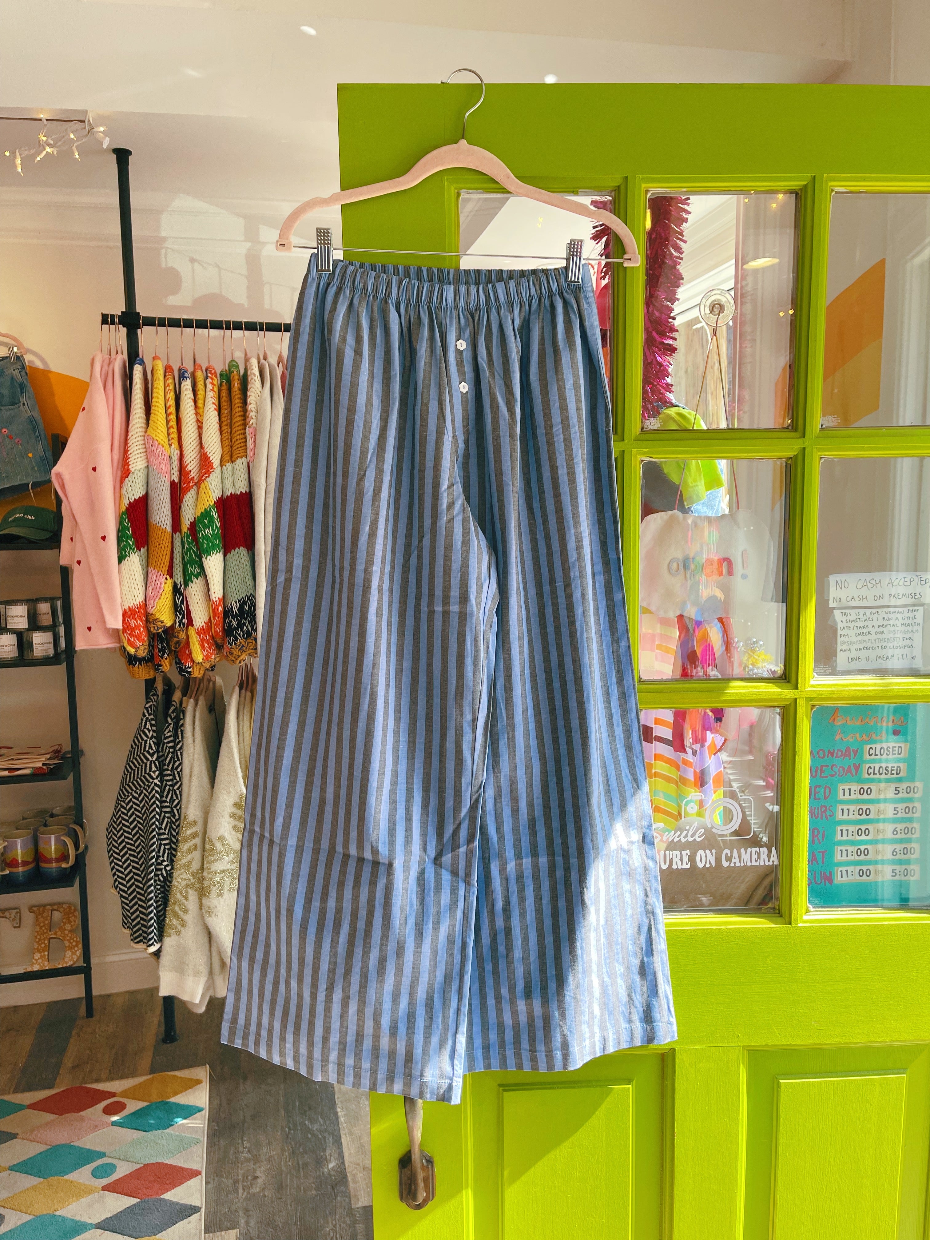 Poplin Striped Boxer Pants