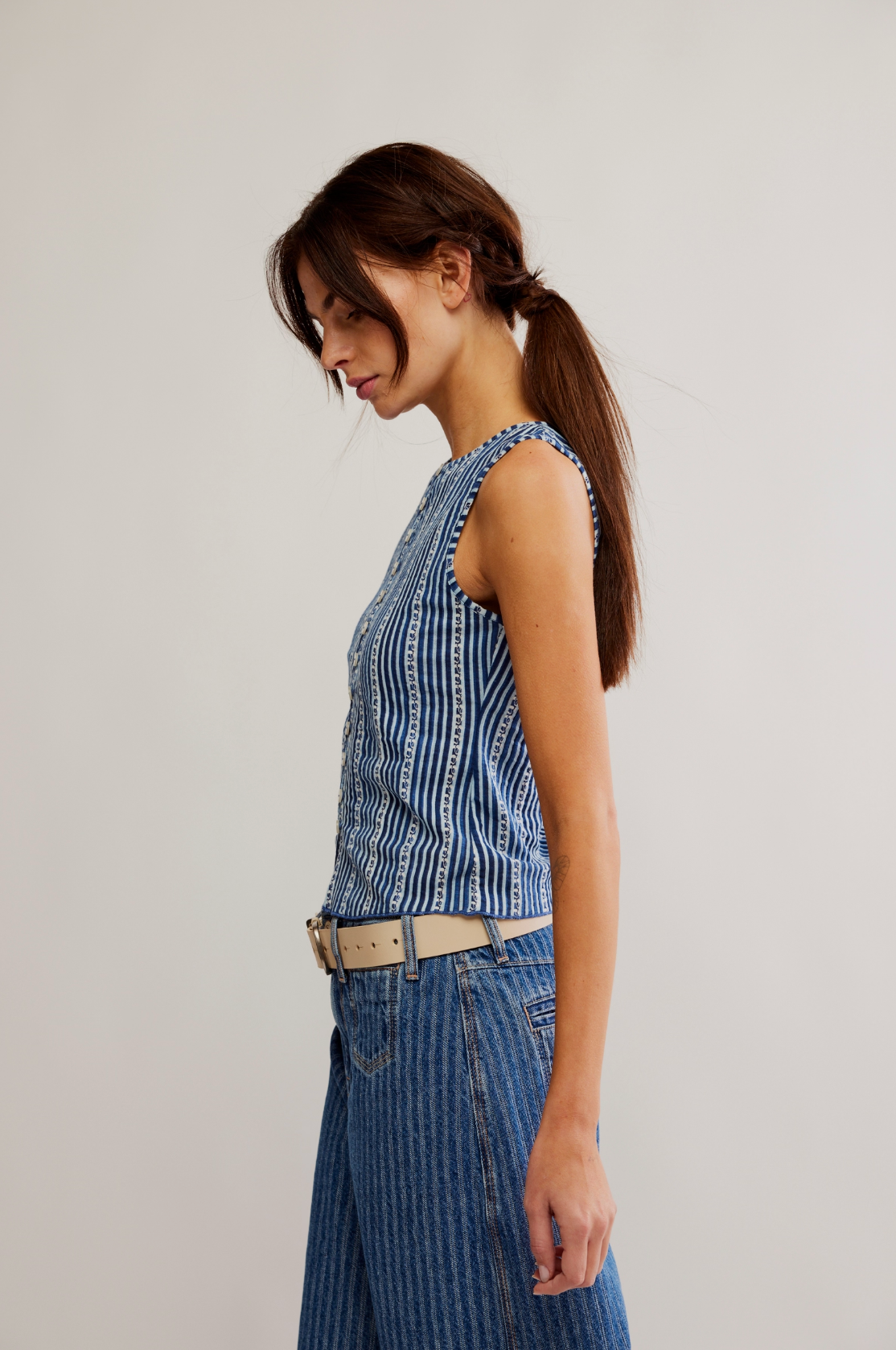 Tilly Vest (Printed - Navy) | Free People