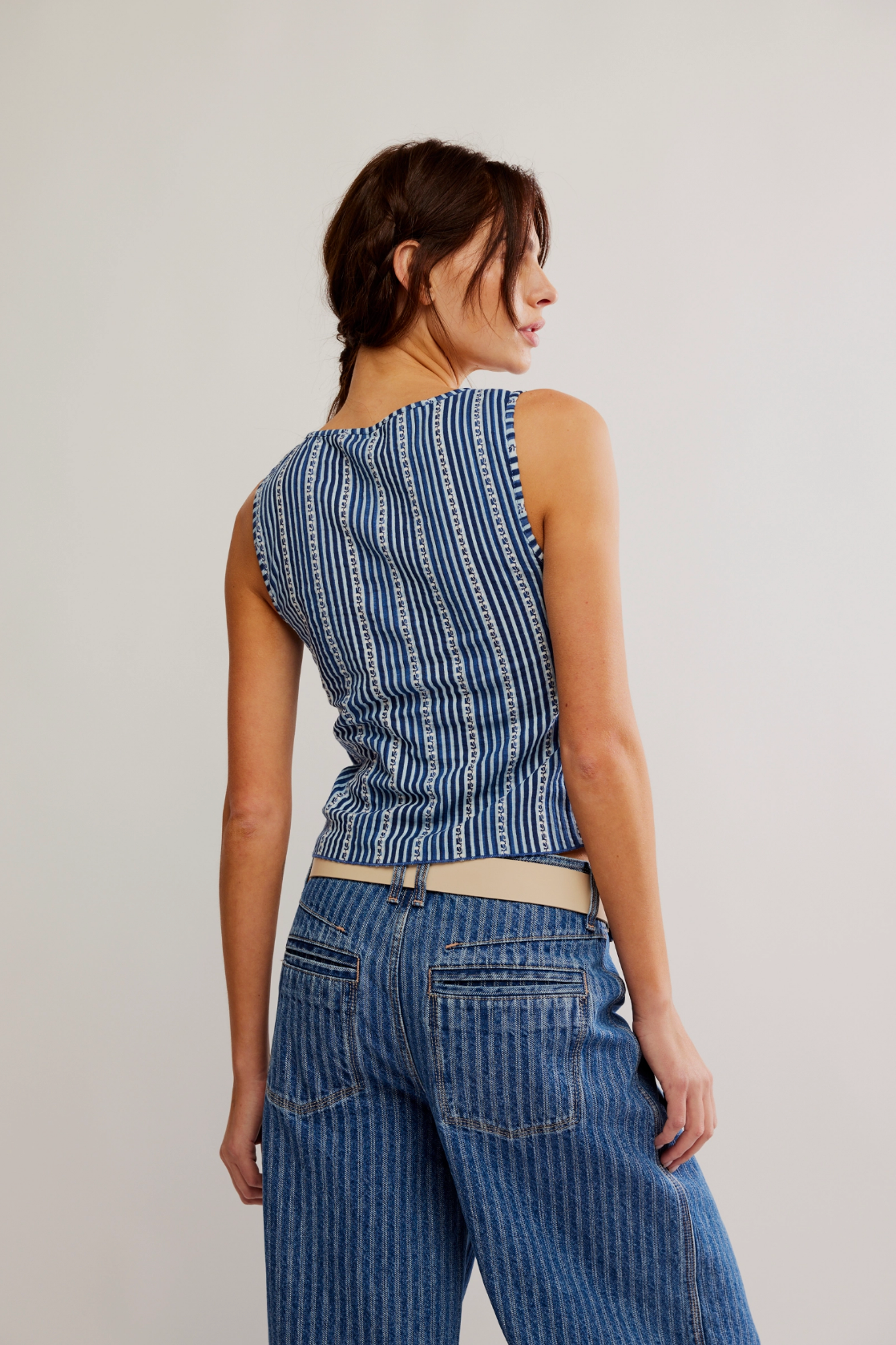 Tilly Vest (Printed - Navy) | Free People