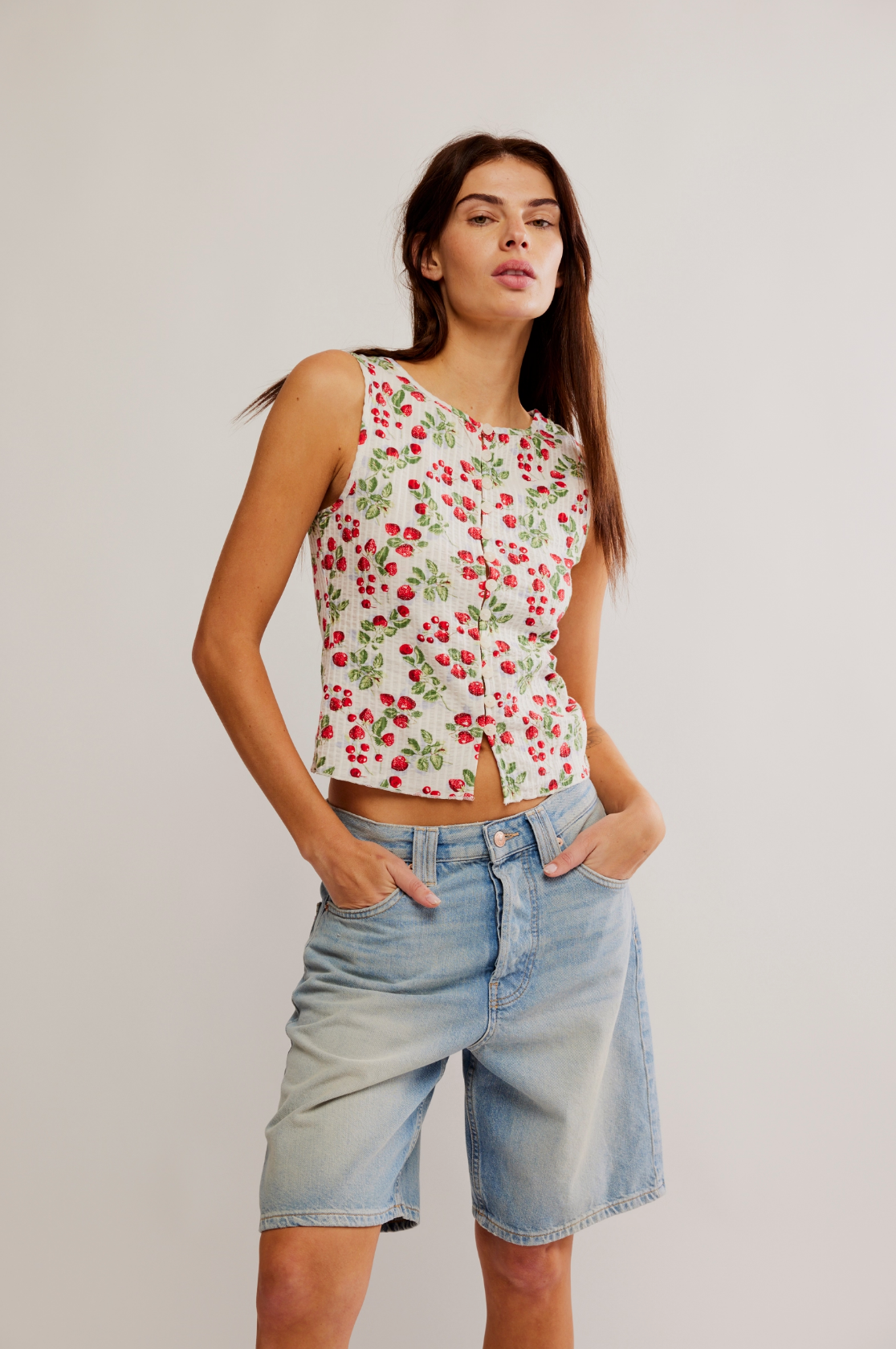 Tilly Vest (Printed - Antique Ivory Combo) | Free People