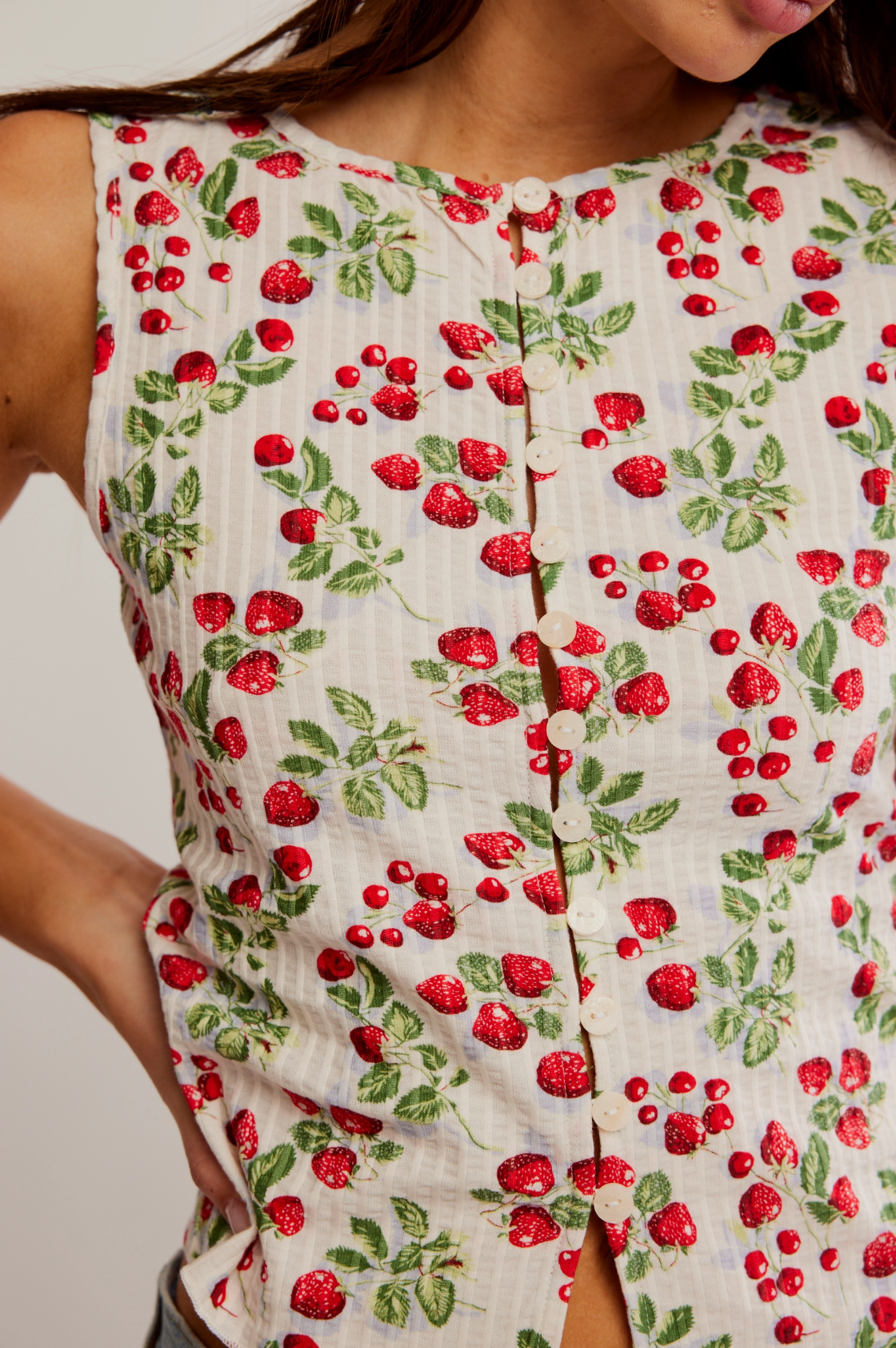 Tilly Vest (Printed - Antique Ivory Combo) | Free People