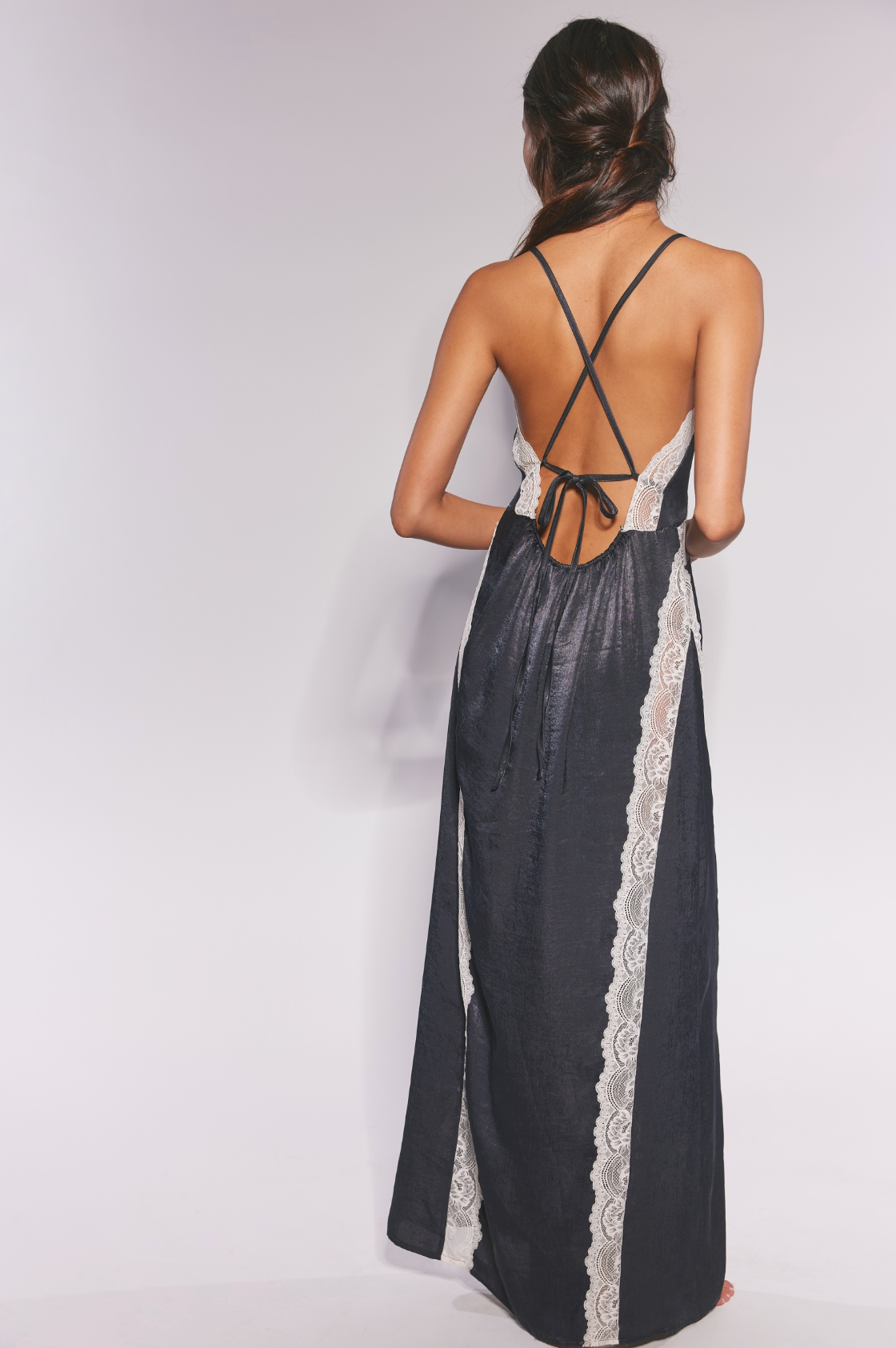 Some Kind of Love Maxi Slip (Black Combo) | Free People