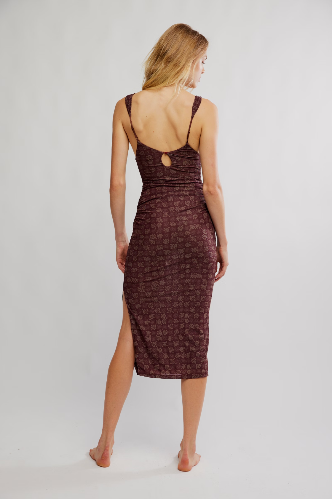 Long Live Printed Mesh Slip (Brown Combo) | Free People