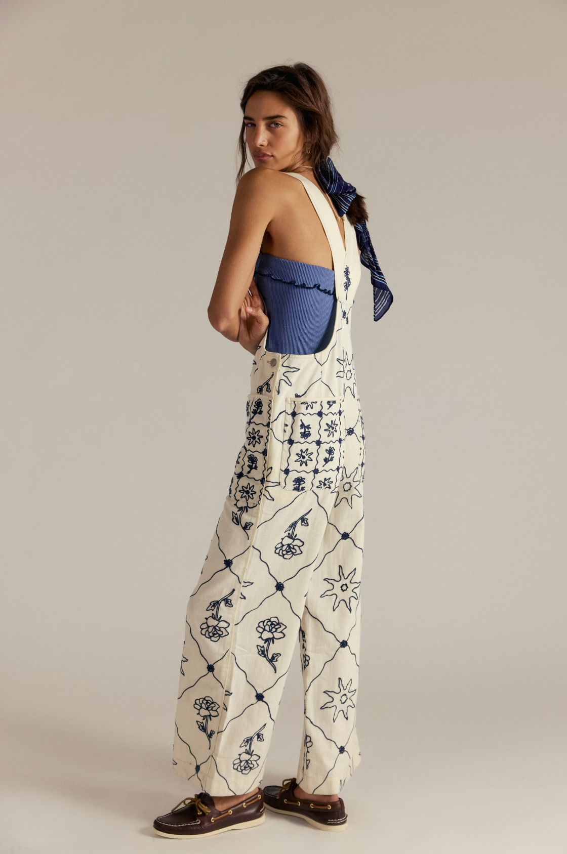 We The Free Rising Sun Overalls (Solar Ecru) | Free People