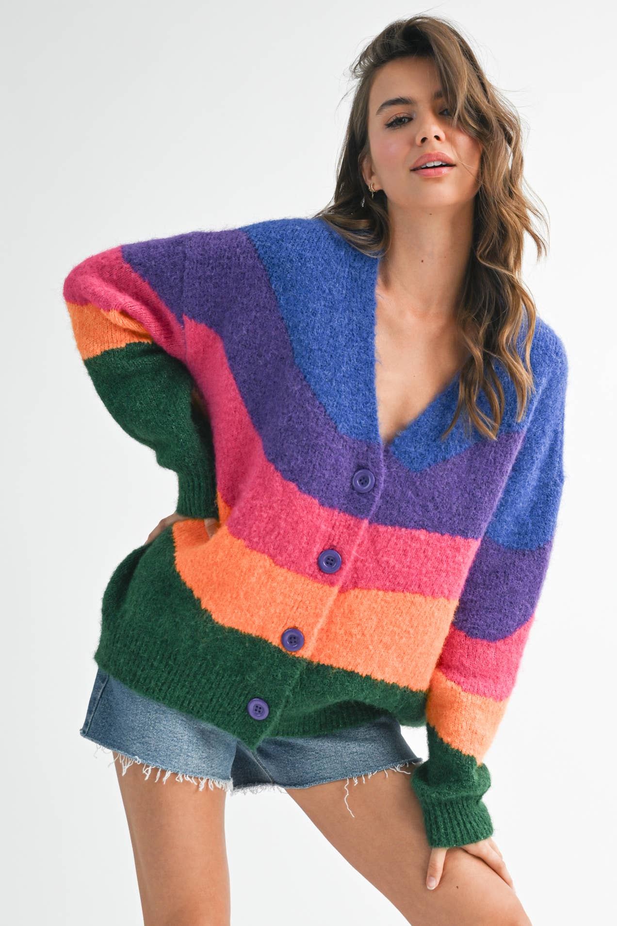 Starburst Colorblock Cardigan