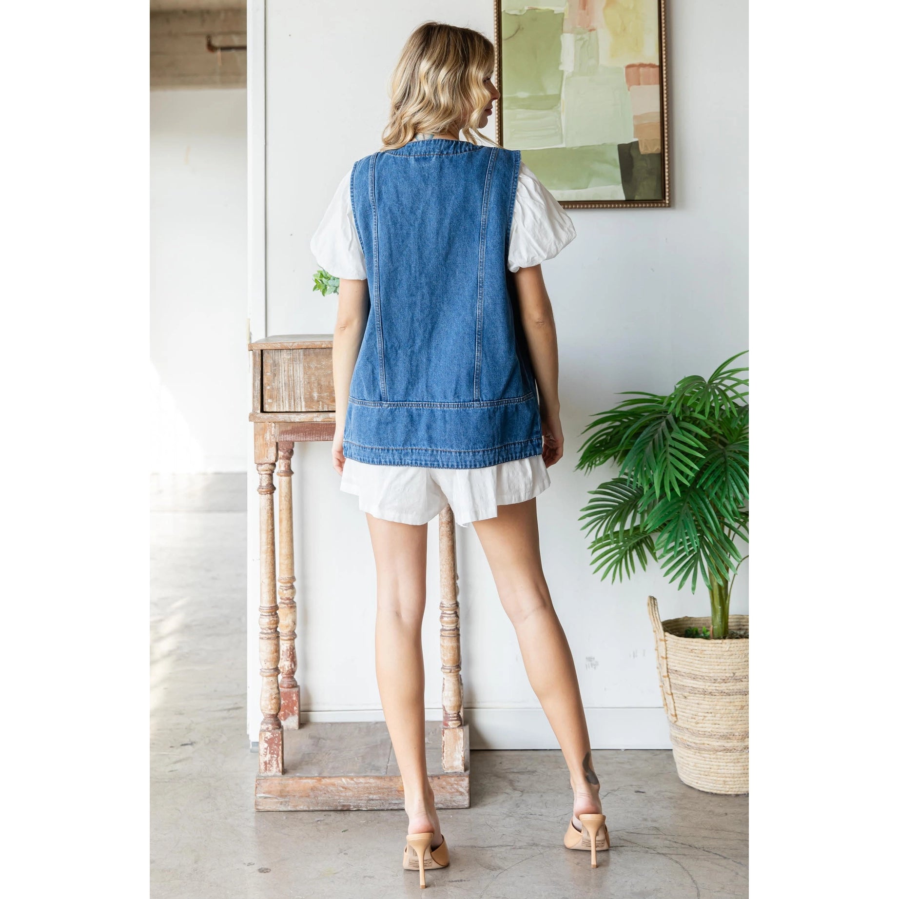 Lainey Longline Denim Vest