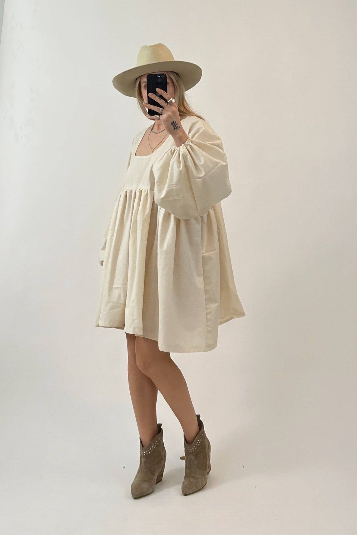 DEADSTOCK VINTAGE FABRIC Reversible Flowing Mini Dress | Maya Meyer