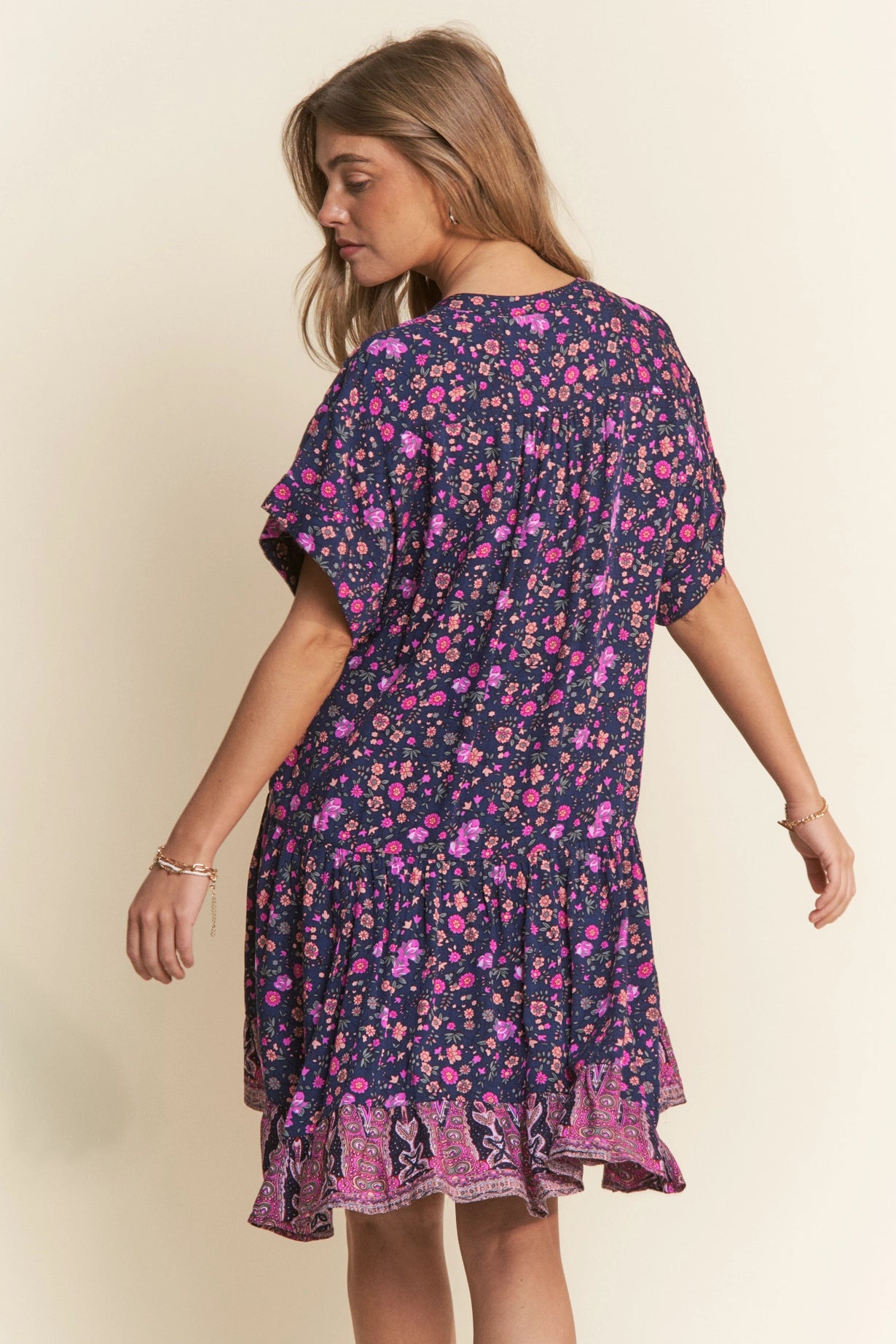 Blackberry Short Sleeve Minidress