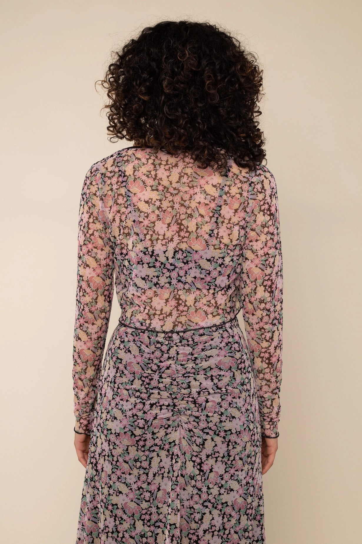 Floral Mesh Cover-Up Top