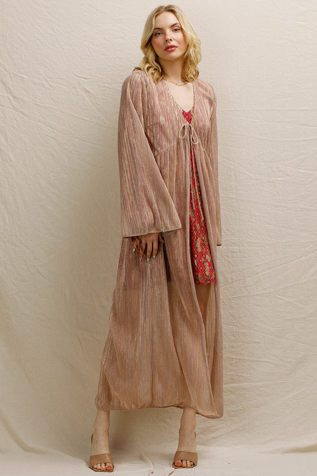 Rose Gold Dust Woman Duster