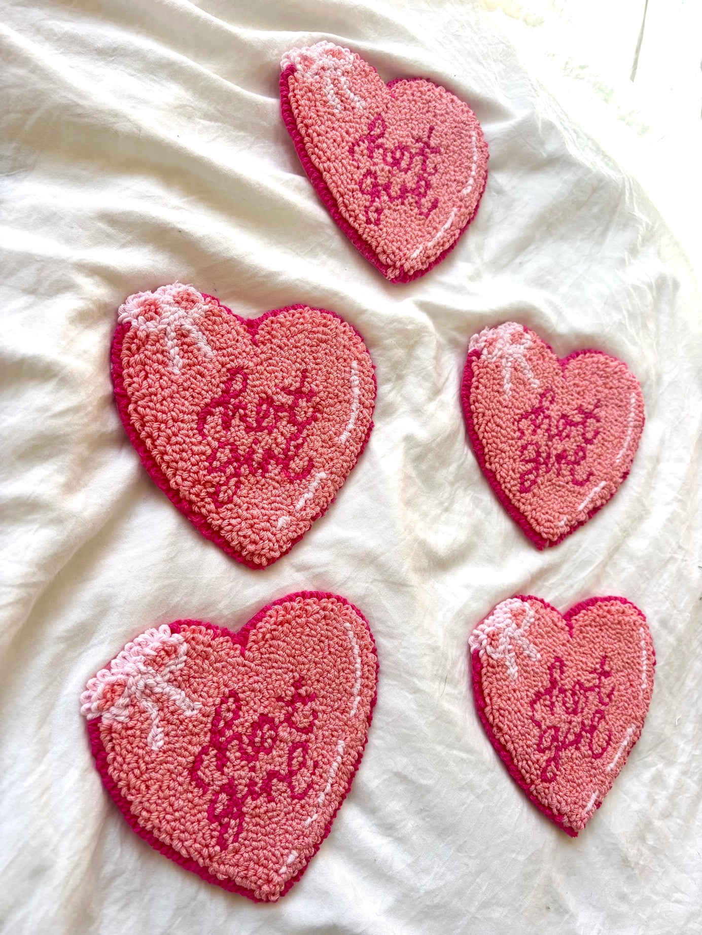 Handmade Tufted Coaster / Mug Rug (HOT GIRL)