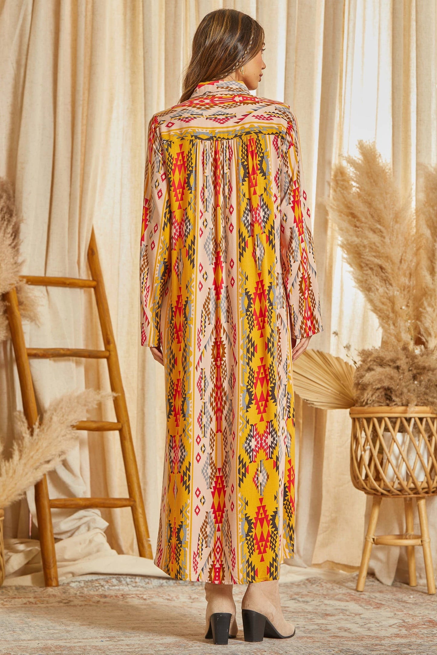 Waylon Button-Down Duster Dress