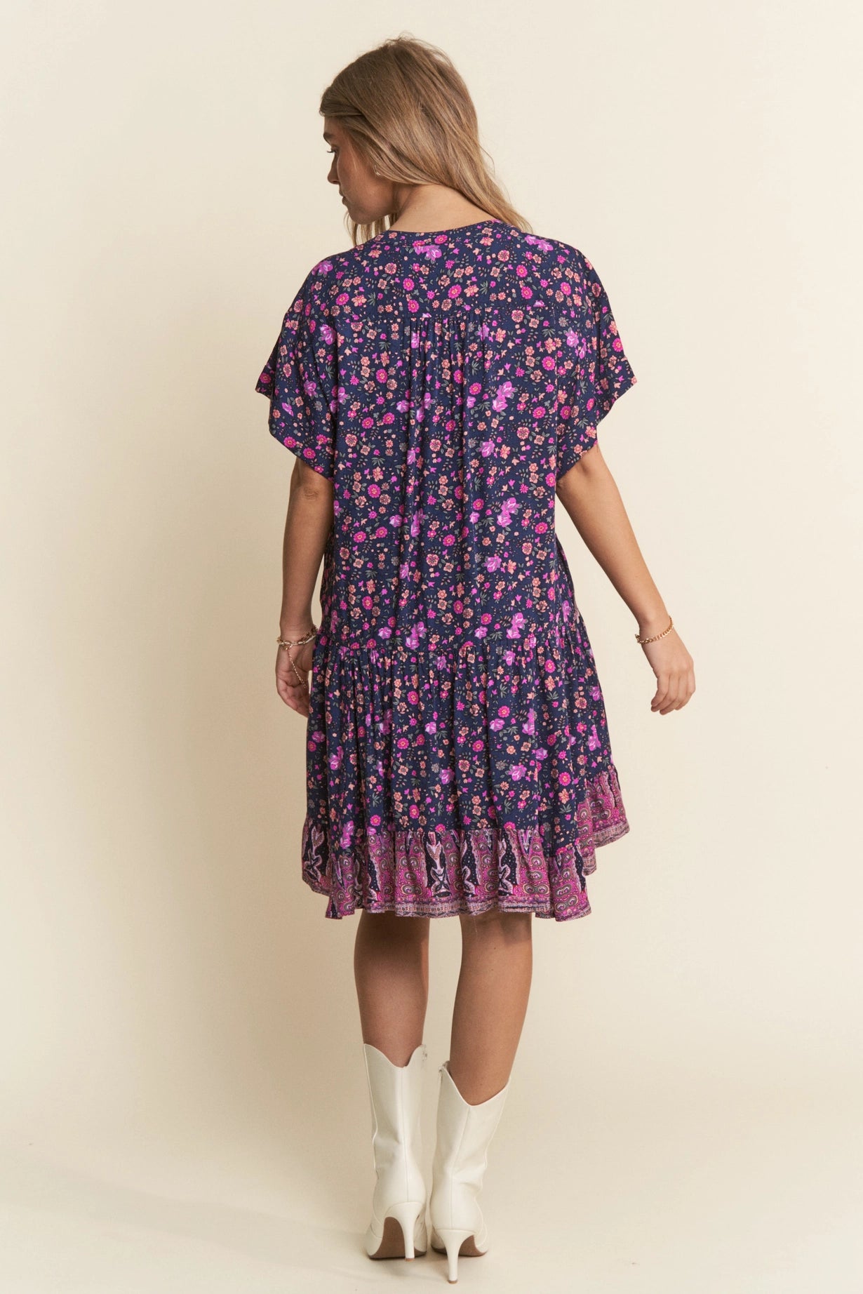 Blackberry Short Sleeve Minidress
