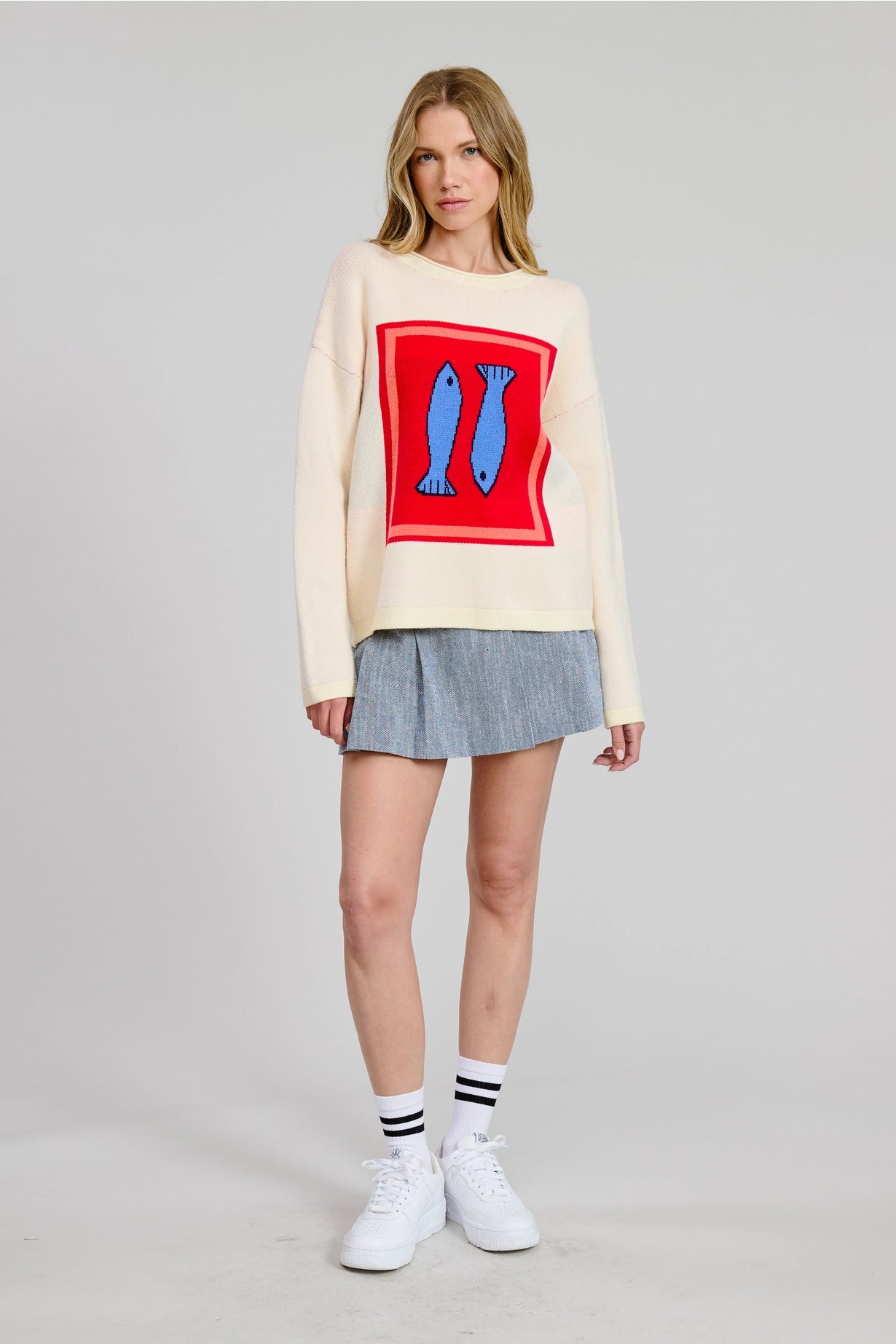 Sardine Box Sweater | Flat White