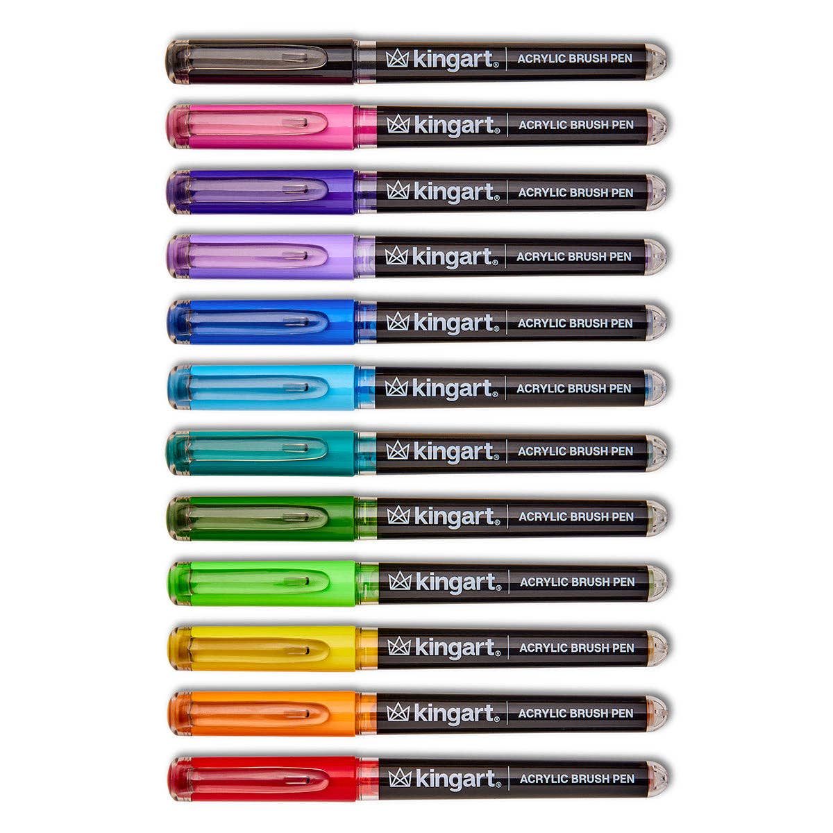 PRO Acrylic Paint Brush Pens - 12 Classic Colors | KINGART
