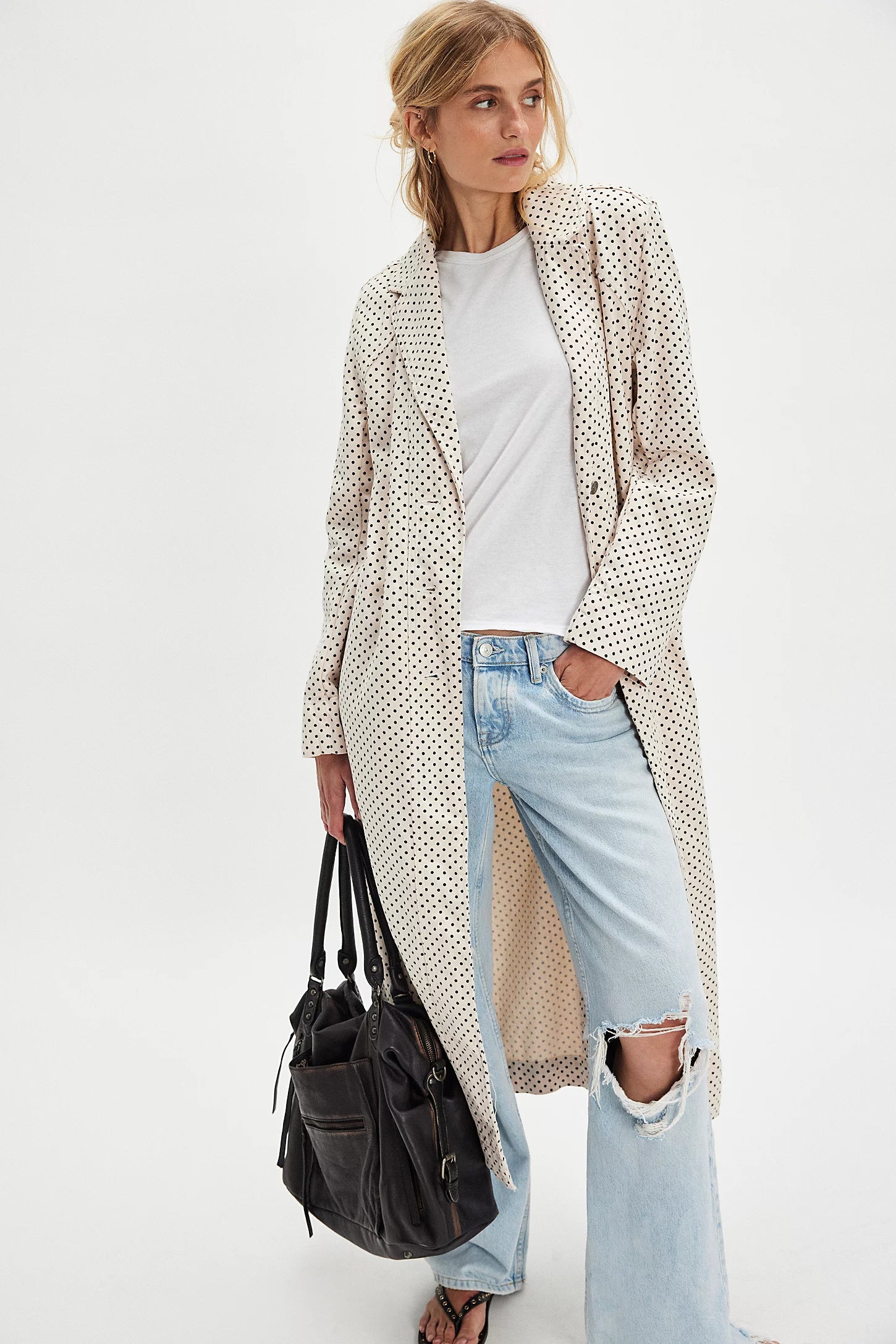 Monique Denim Duster (Ivory) | Free People