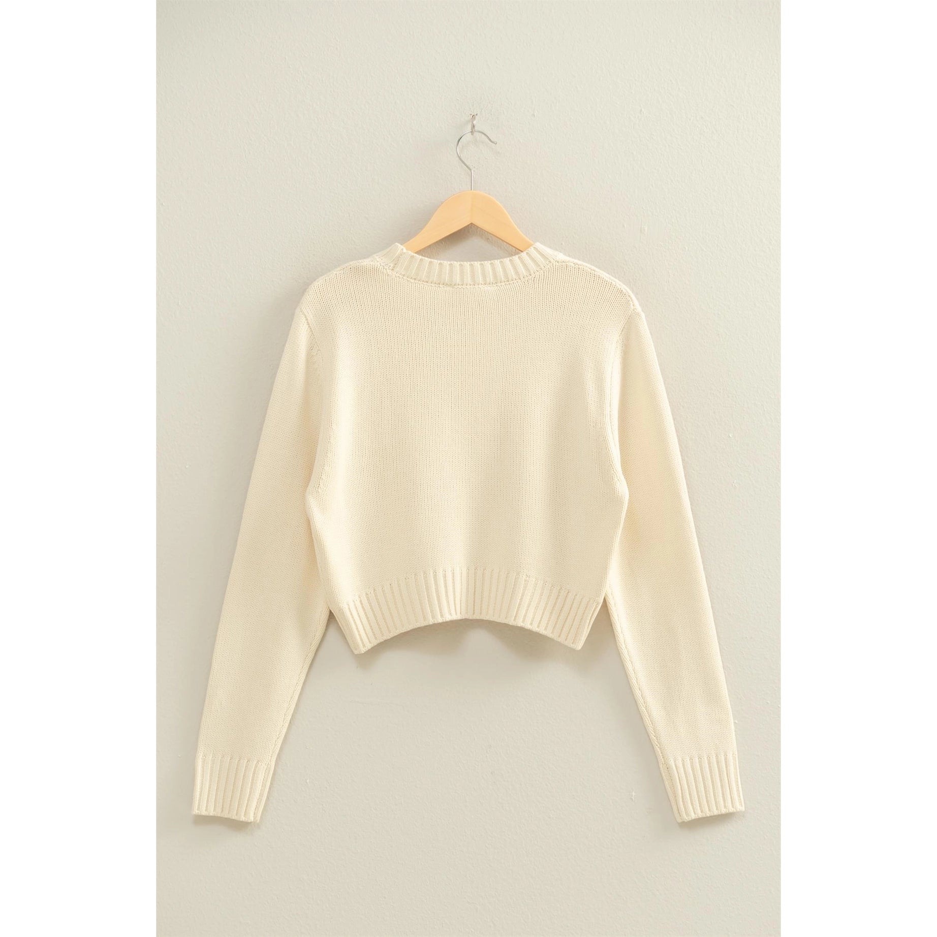 Cropped Everyday Sweater (Ivory)