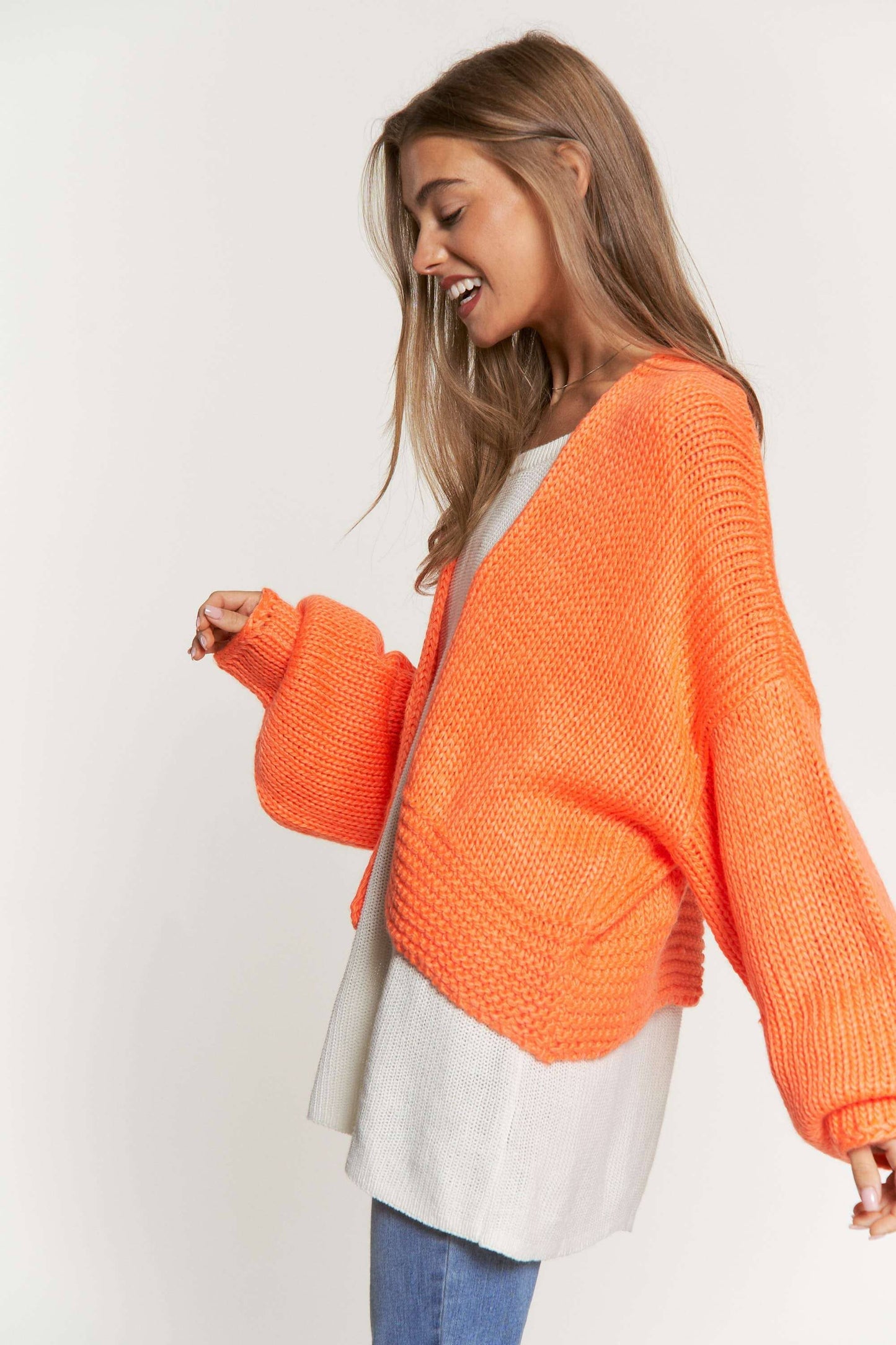 Tangerine Chunky Cardi