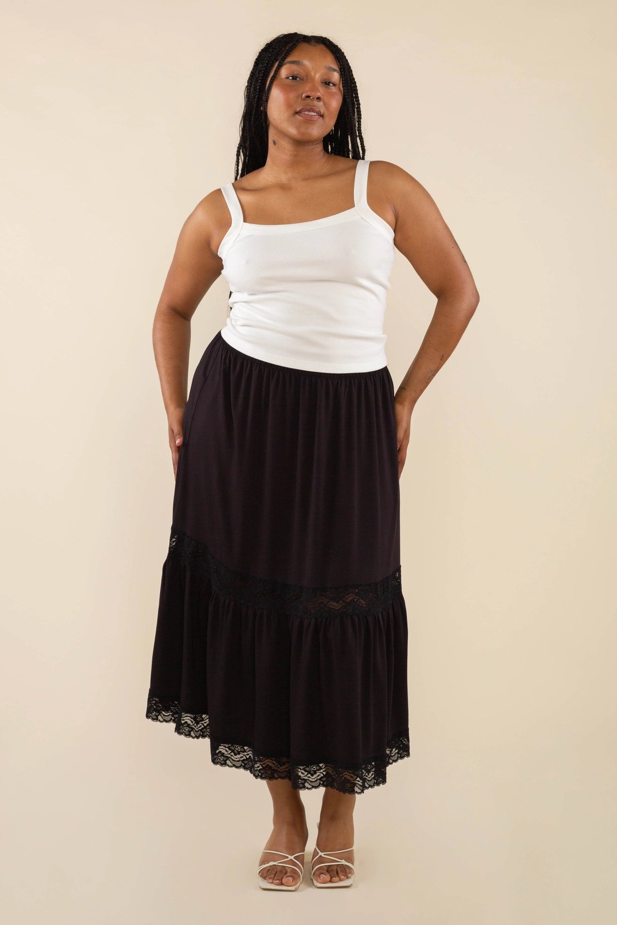 Arden Lace Midi Skirt