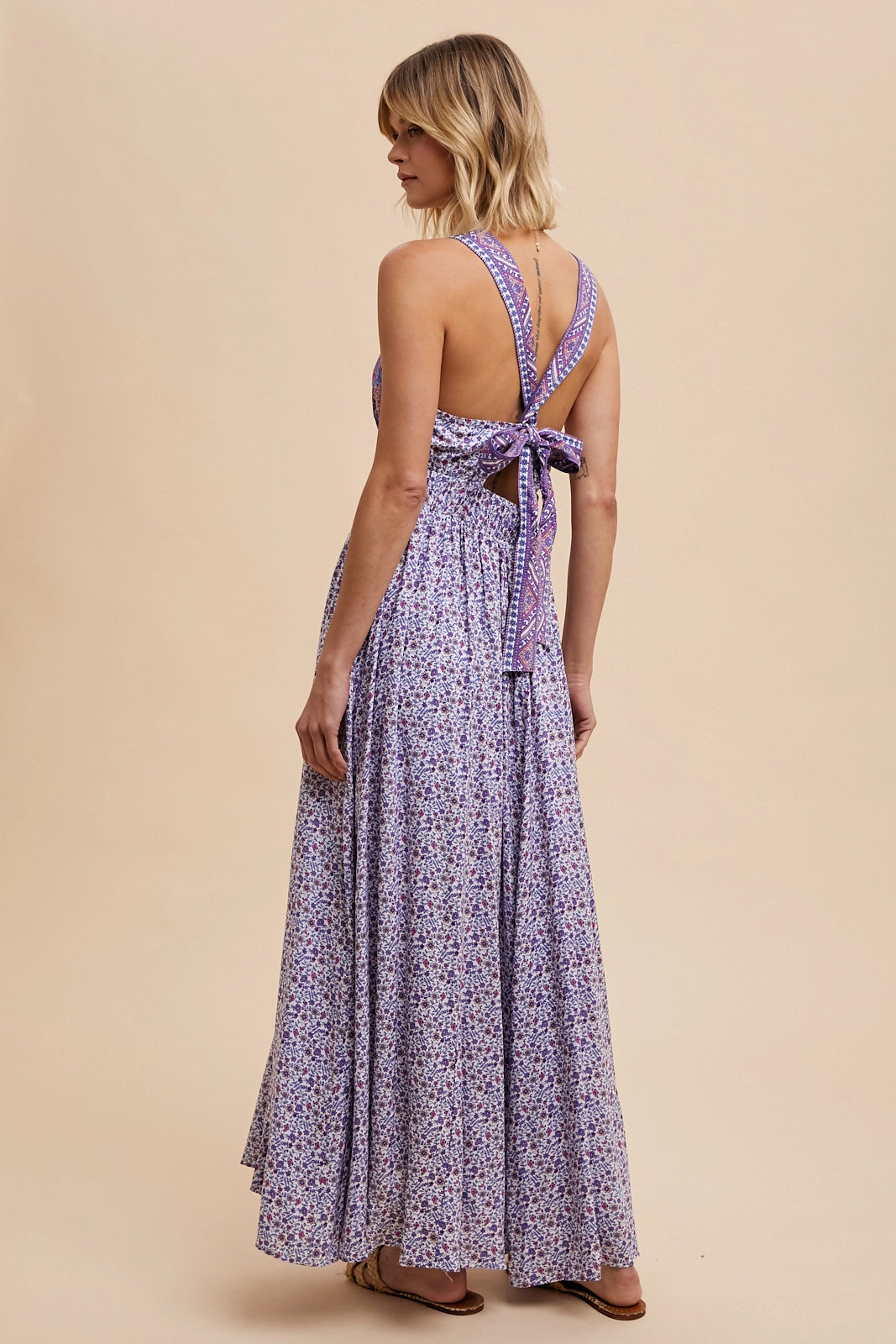 Purple Paisley Maxi Dress
