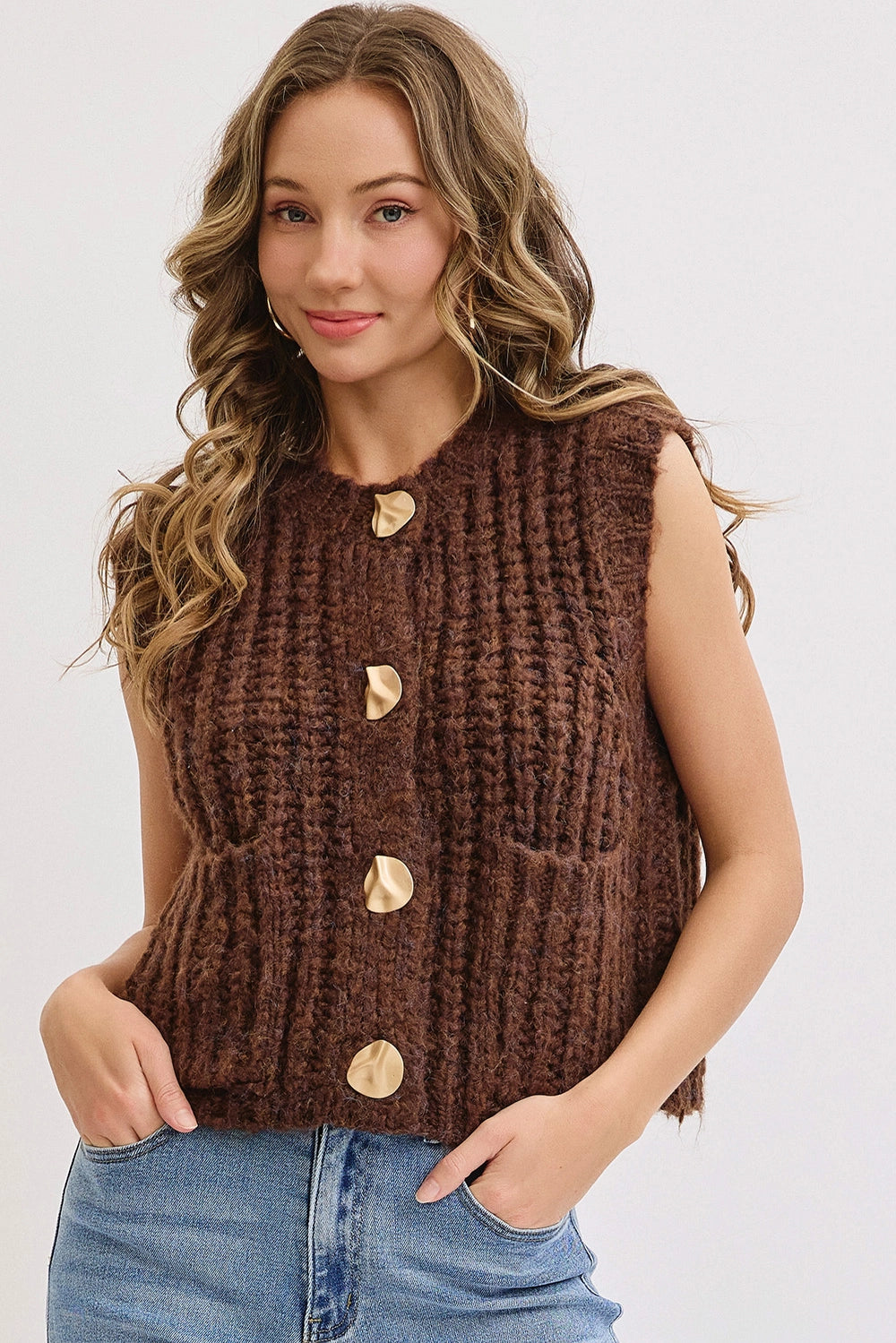 Chunky Knit Sweater Vest