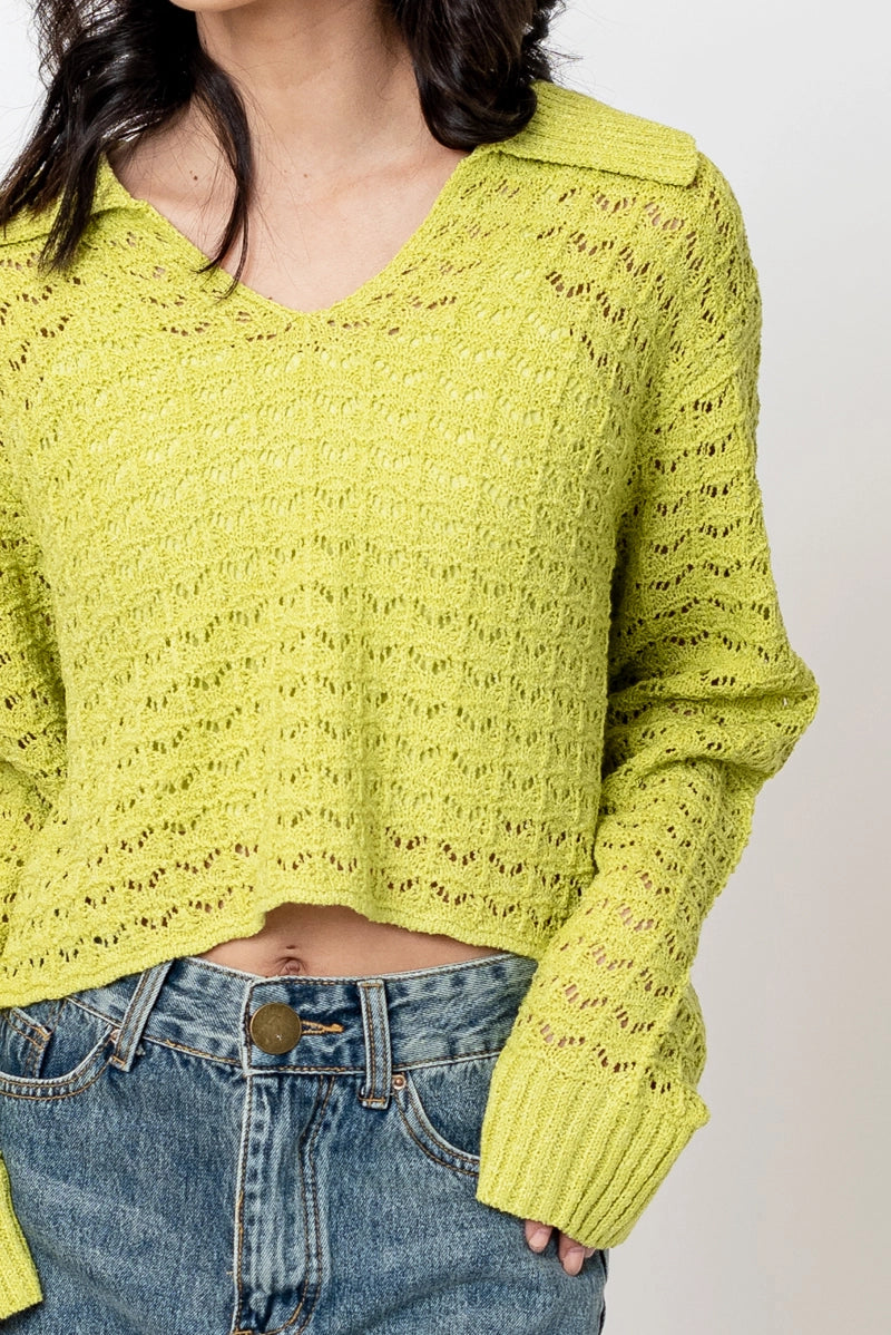 Lime in the Coconut Cropped Crochet