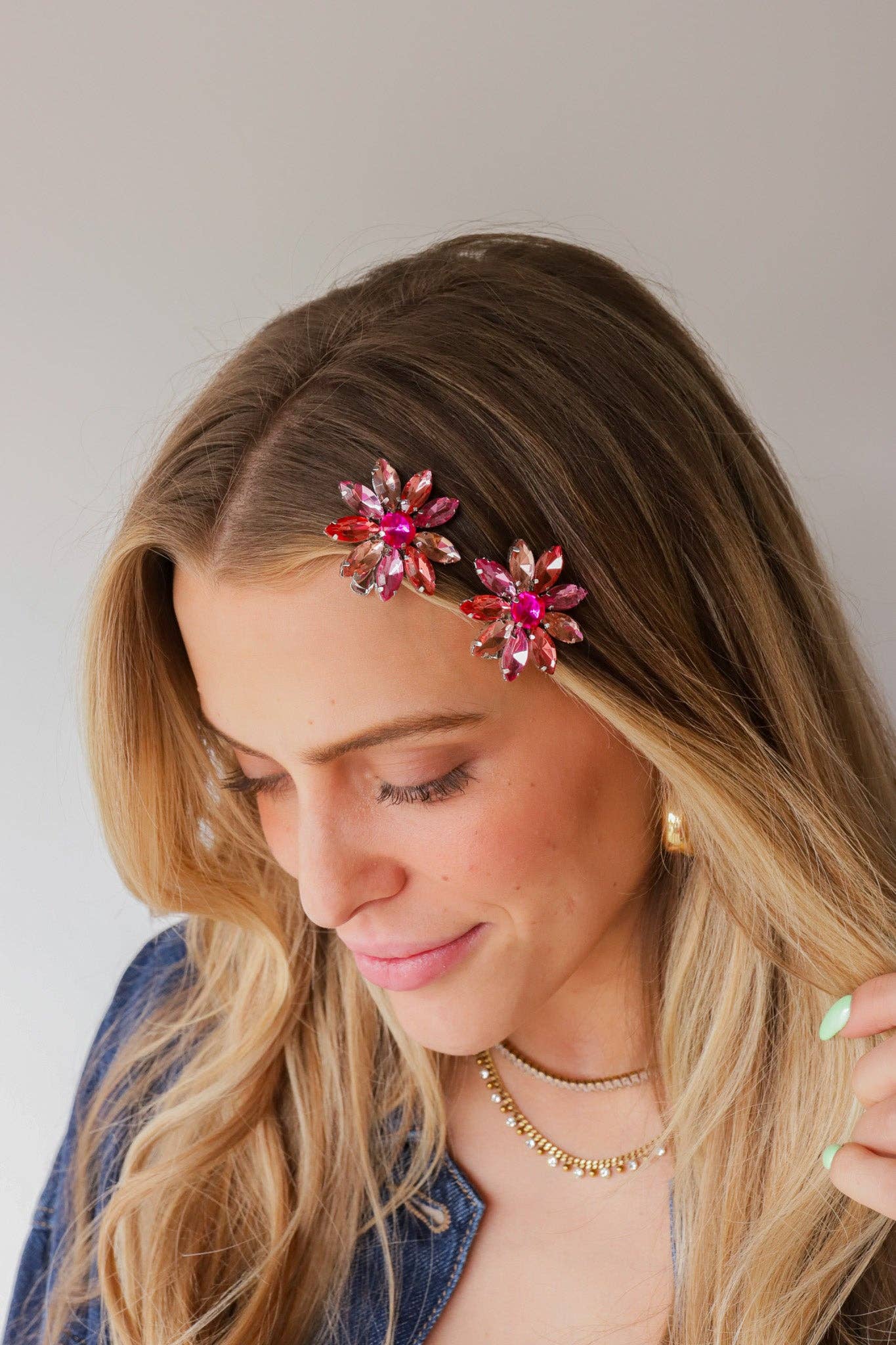 GEMSTONE FLOWER CLIPS | KAXI