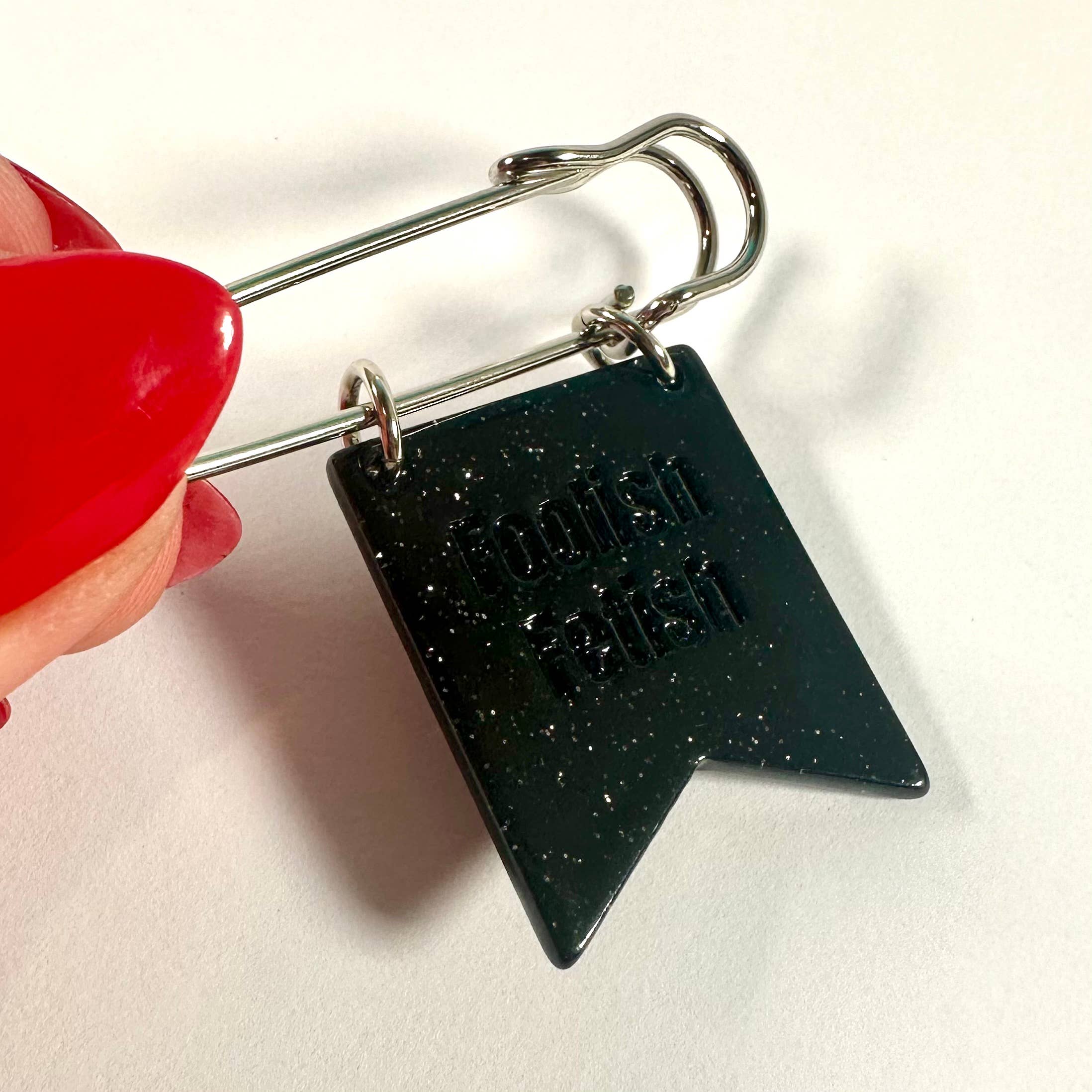 Eat the Rich Banner Ribbon Safety Pin