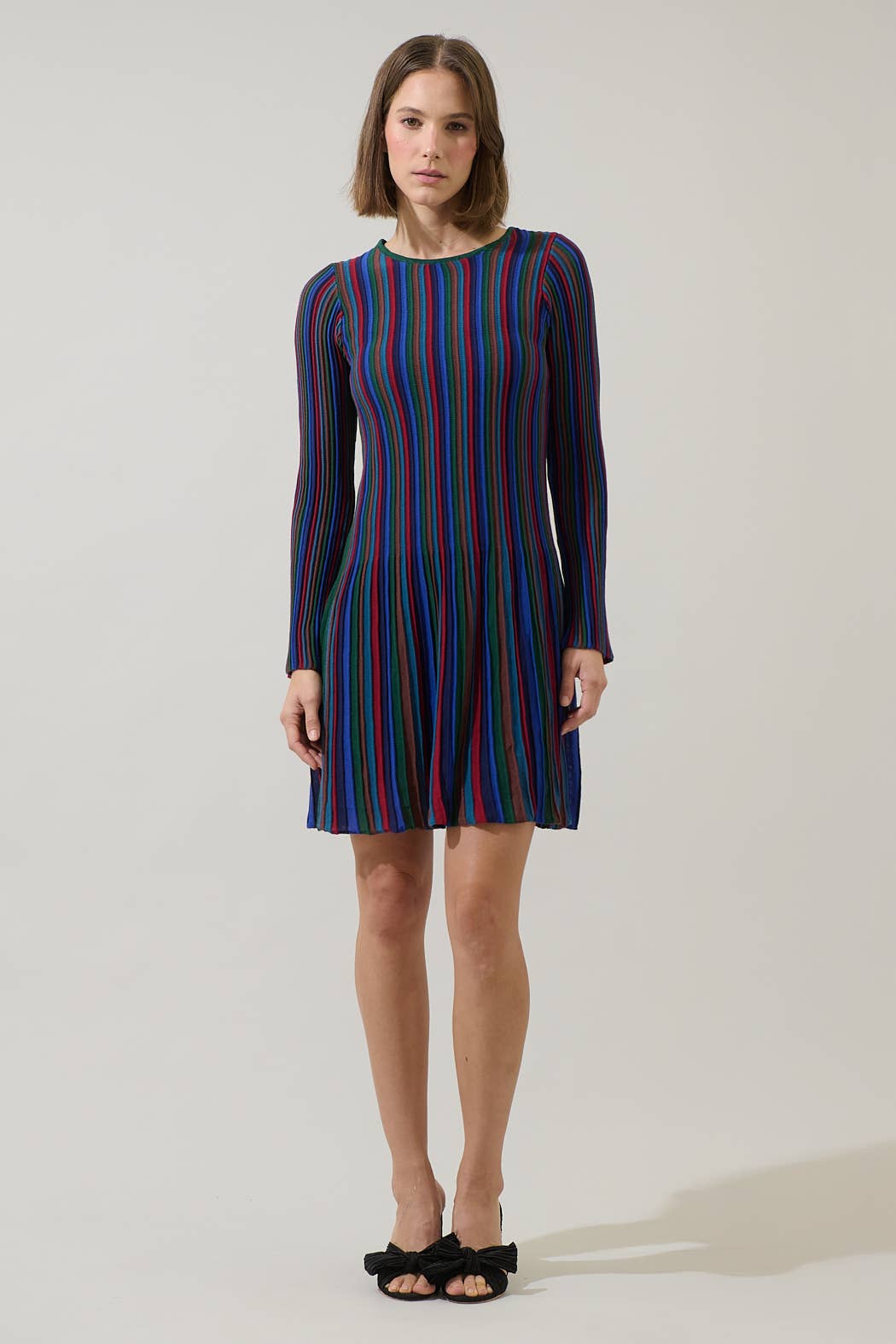 Genesis Rainbow Stripe Knit Minidress