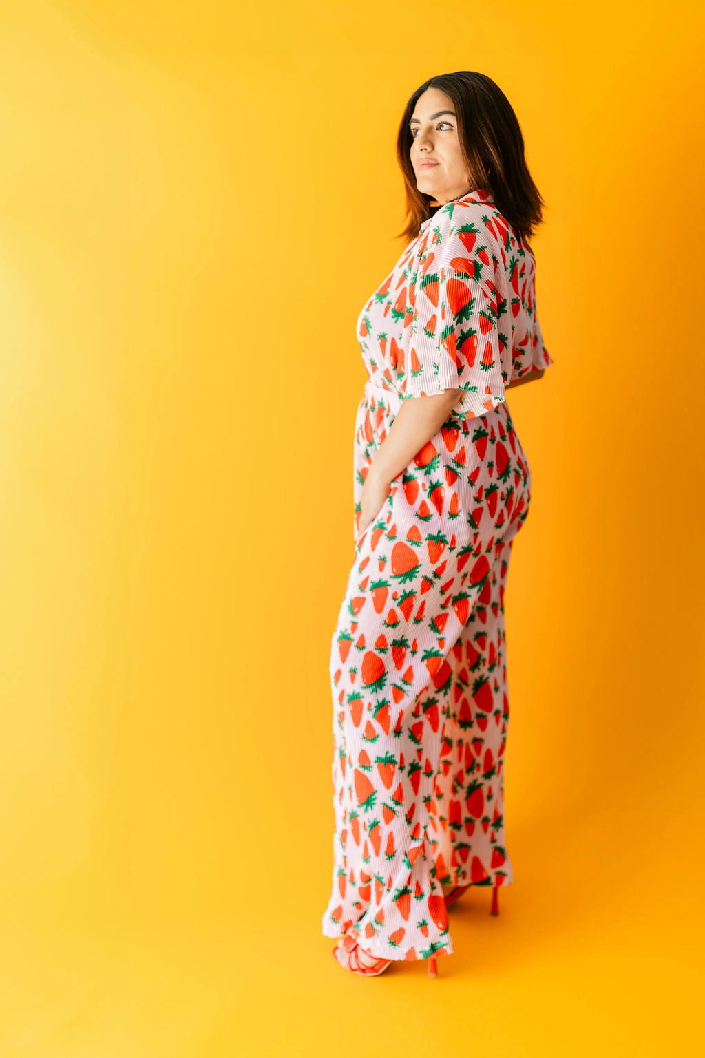 Strawberry Fields Plisse Pants | TABY ORIGINALS