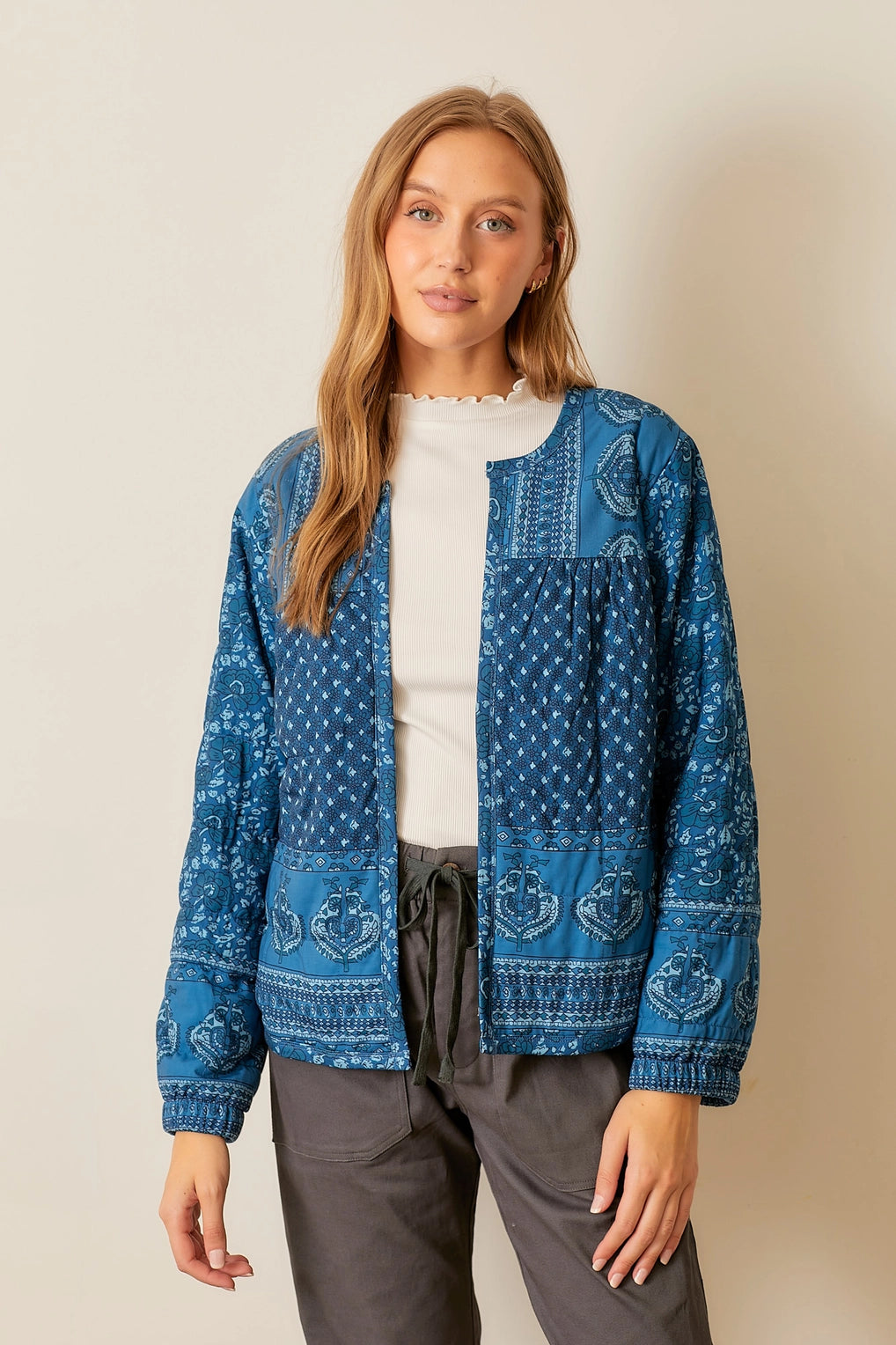Quilted Sapphire Jacket