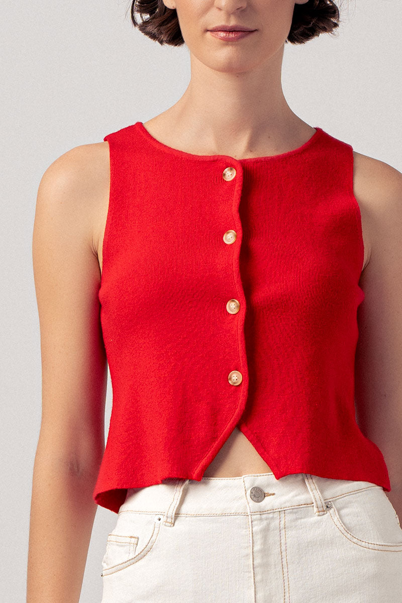 Cherry Red Sweater Vest
