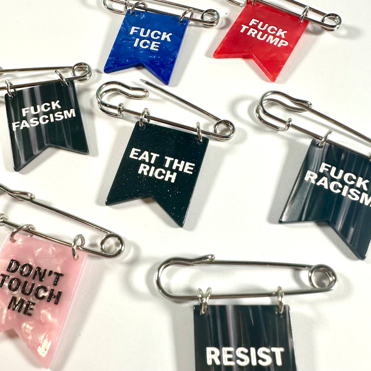 F*ck the Patriarchy Ribbon Safety Pin