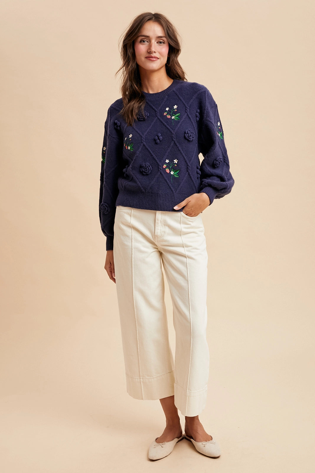Applique Antique-Chic Sweater