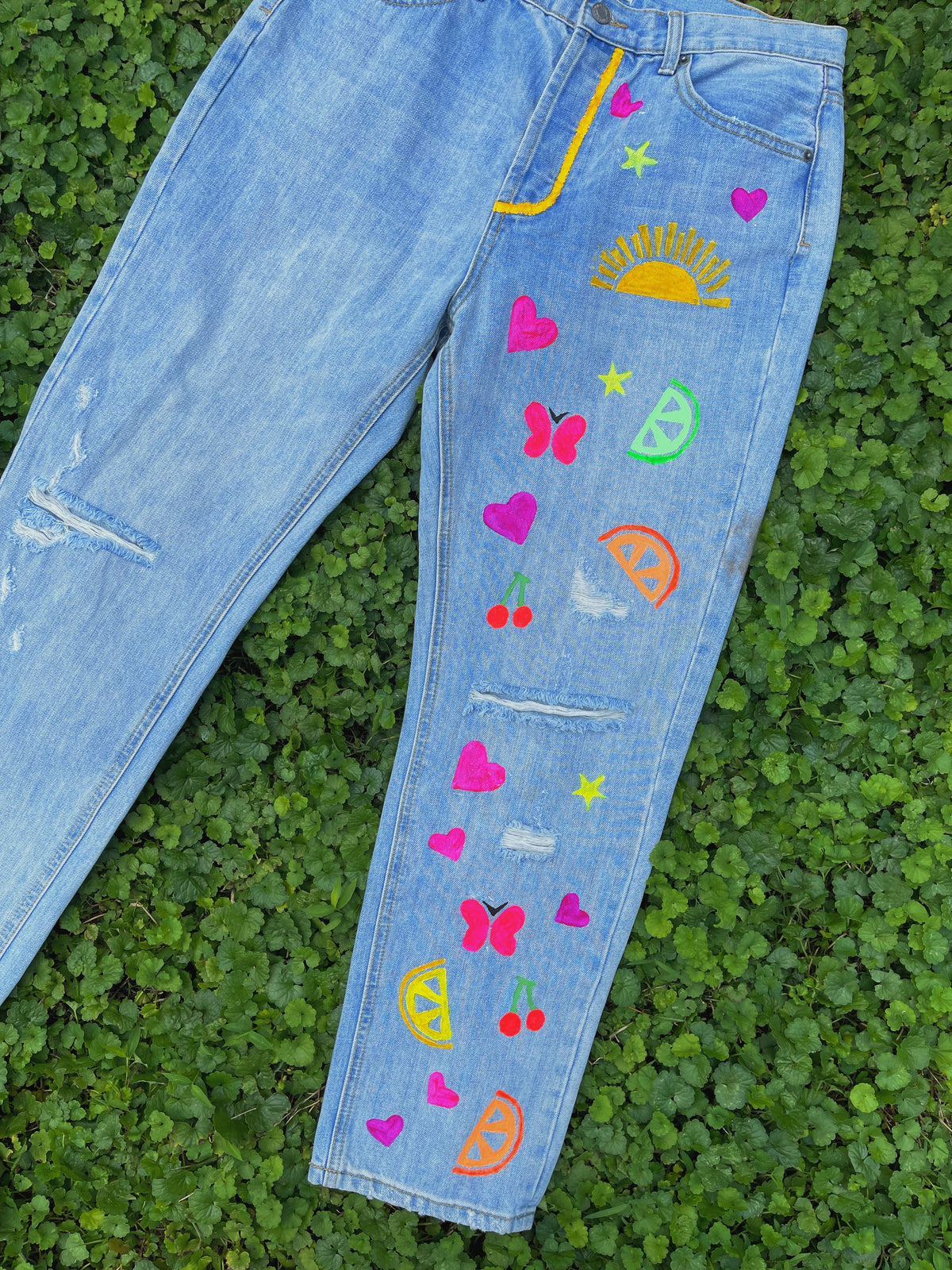 Custom Hand-Painted Denim Jeans (You Supply The Jeans)