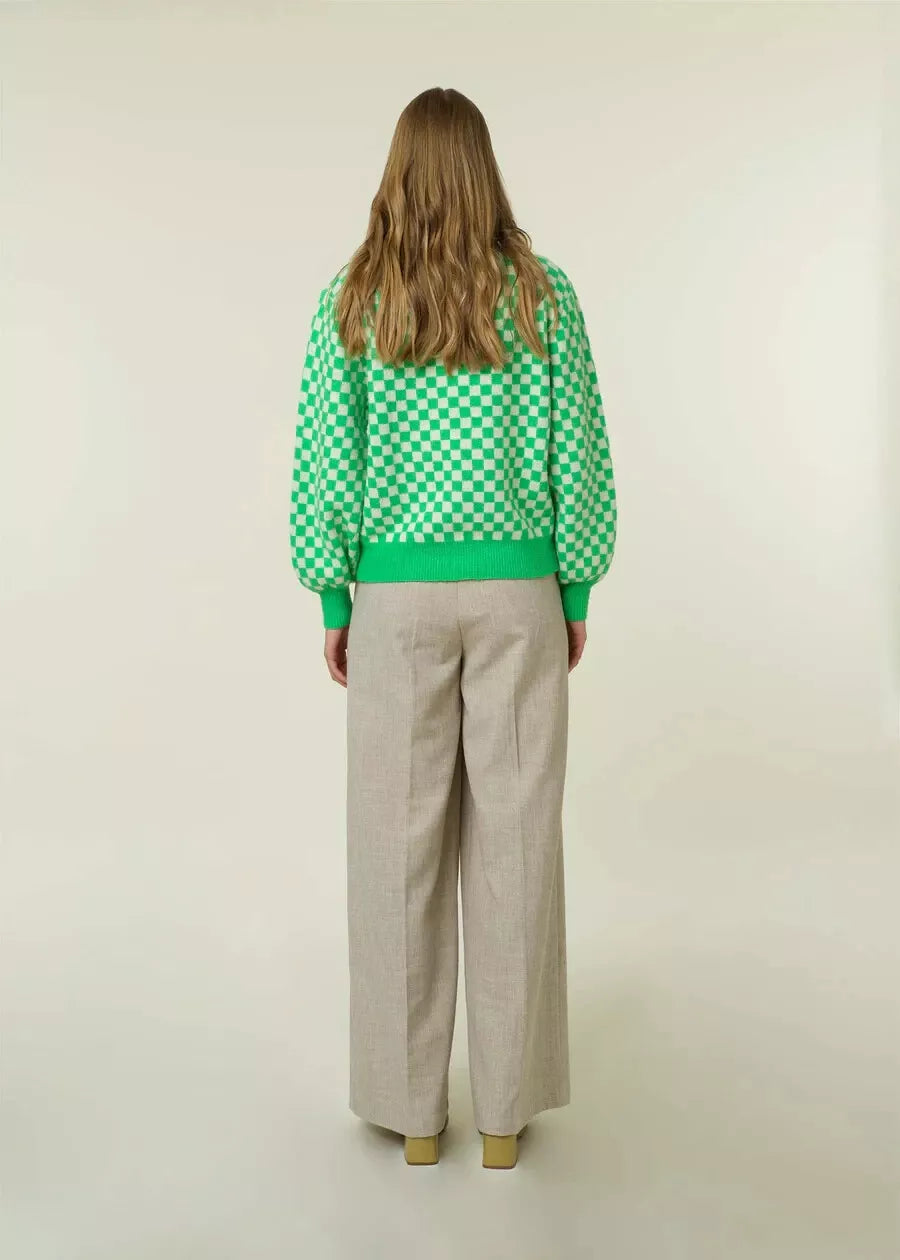 Vert Checkerboard Turtleneck | FRNCH