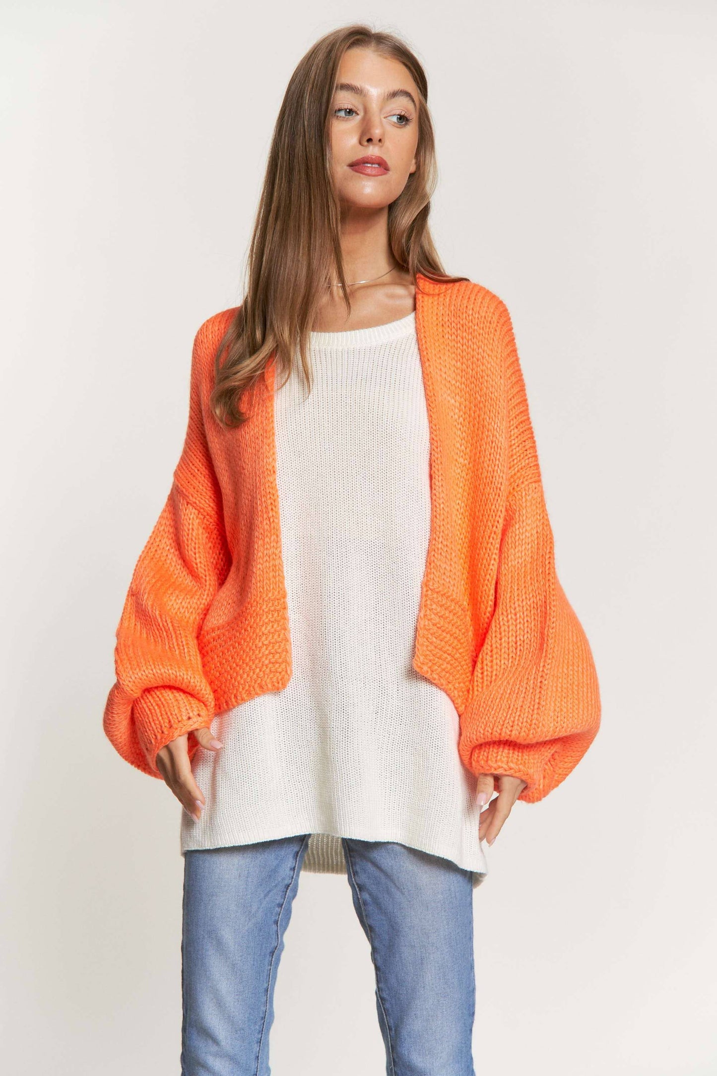 Tangerine Chunky Cardi