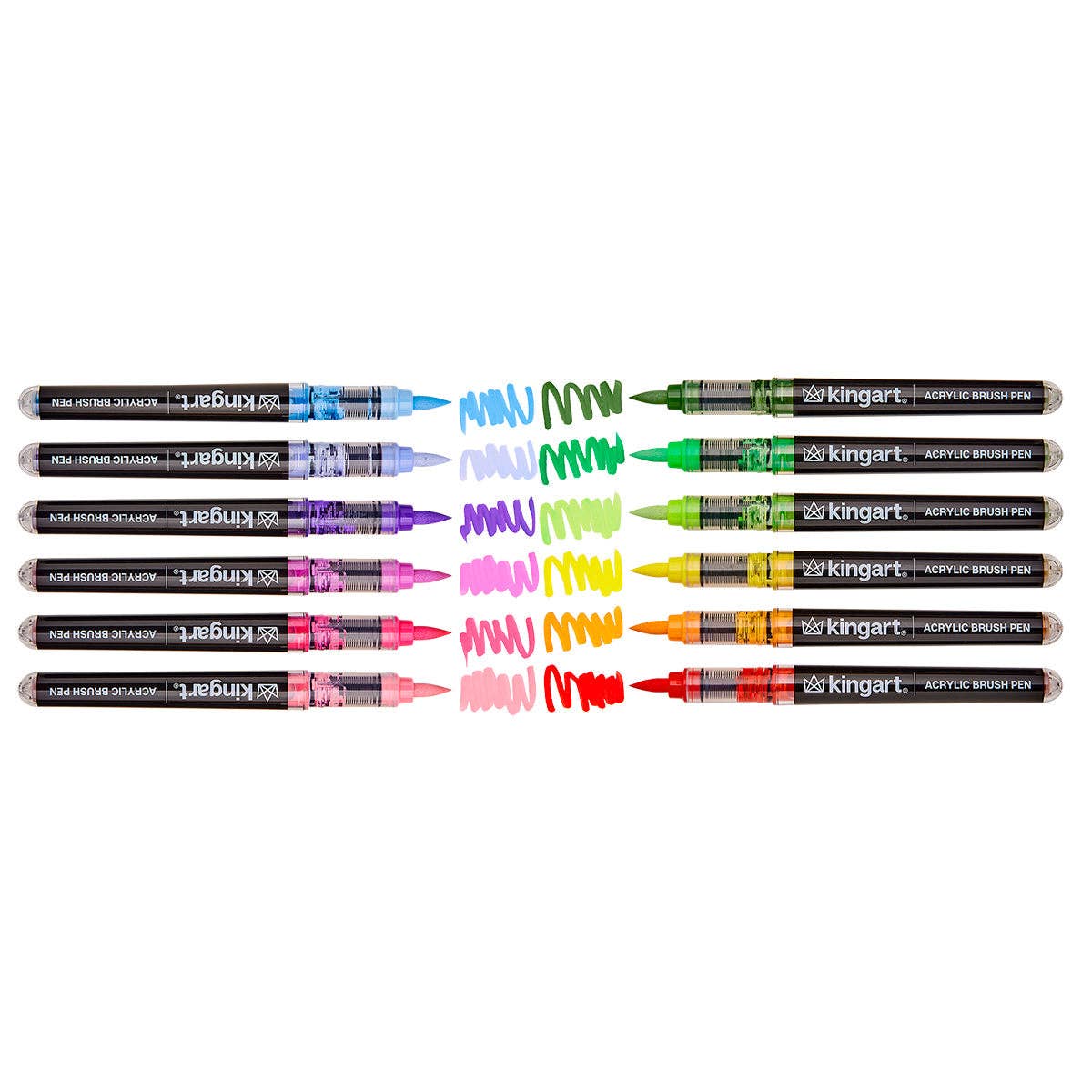 PRO Acrylic Paint Brush Pens - 12 Floral Colors | KINGART