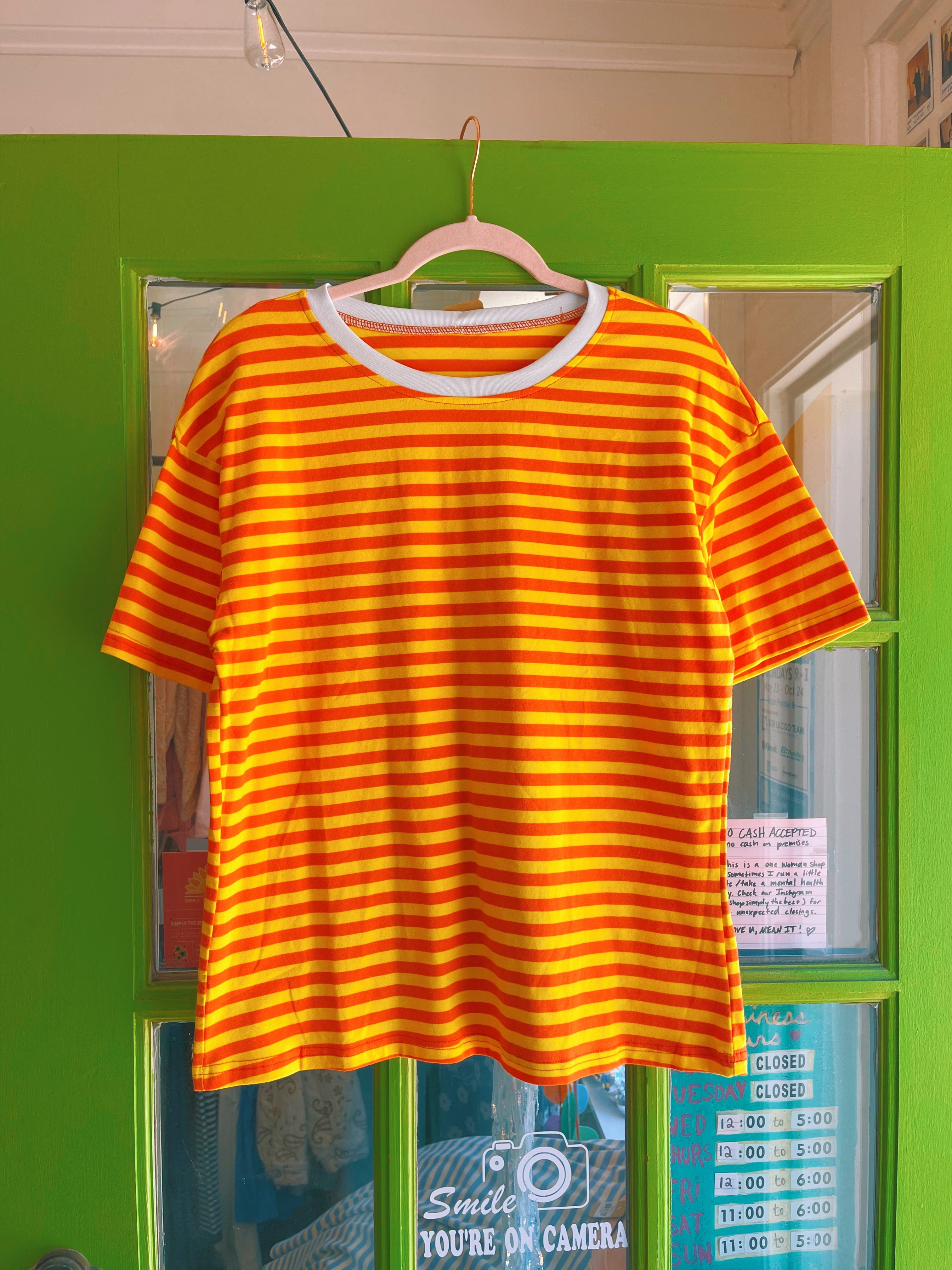 Drop Shoulder Oversized Tee (Tangerine)