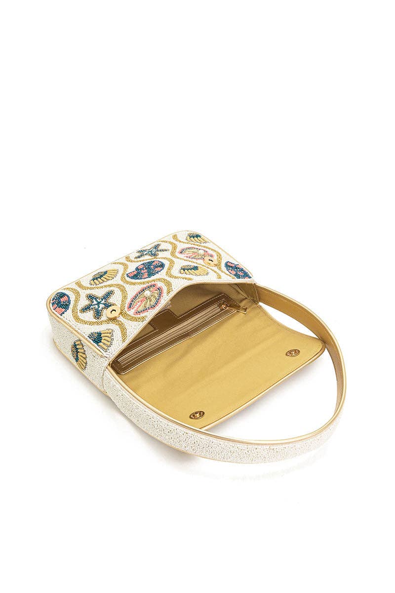 Sunlit Shore Embellished Shoulder Bag