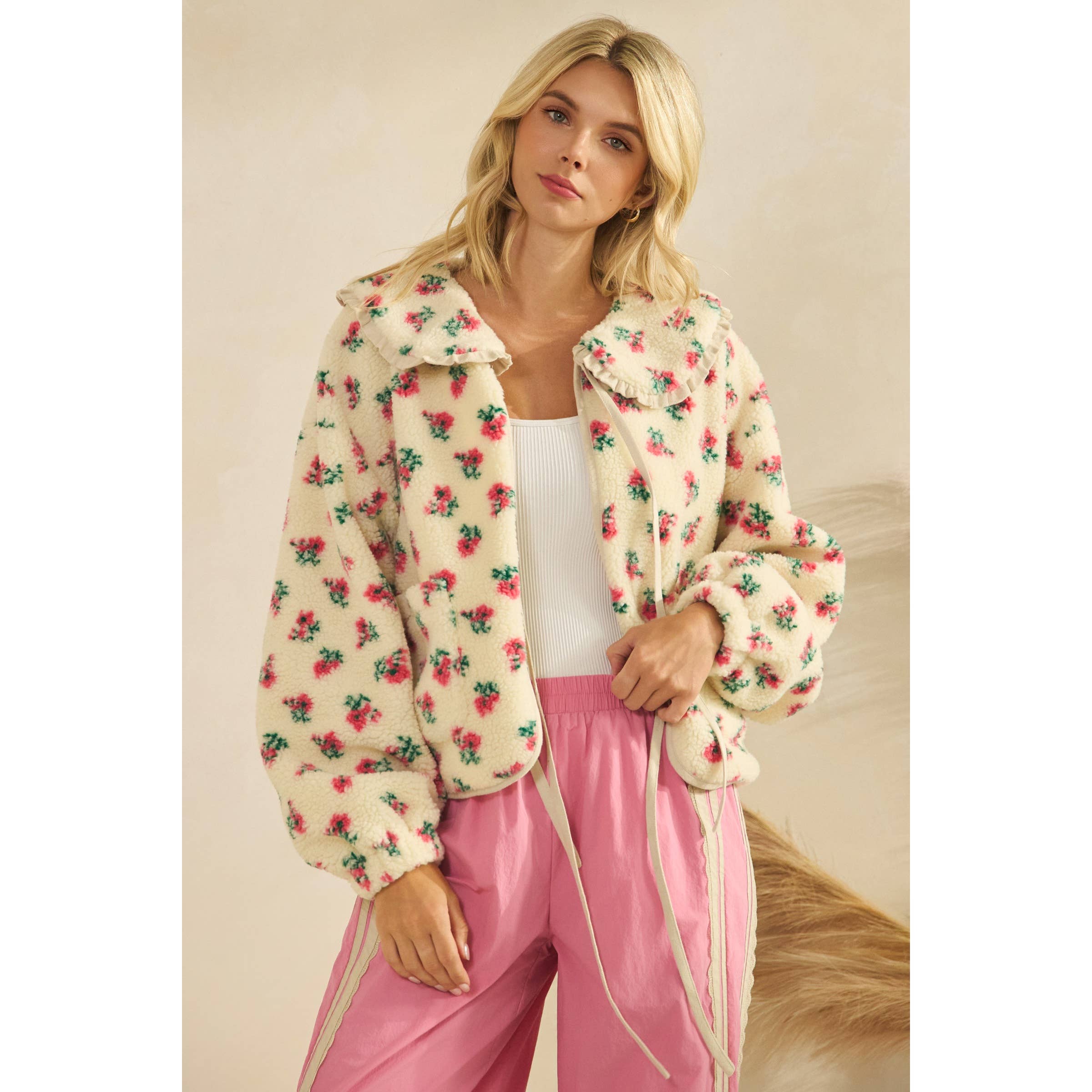 Sherpa Tie-Front Coat